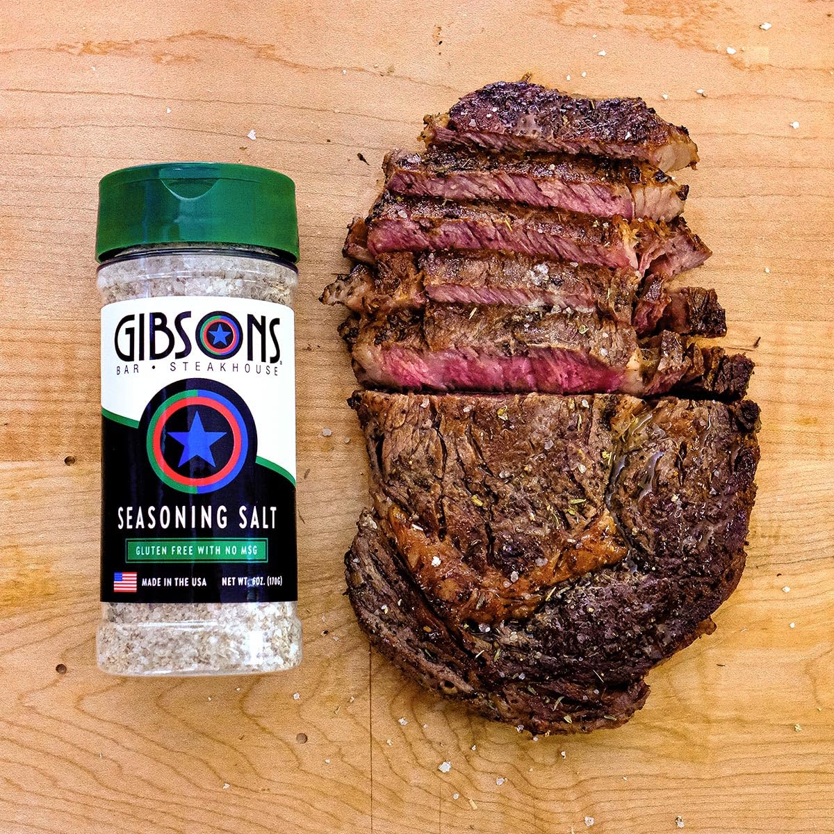 GIBSONS STEAKHOUSE Seafood Seasoning, 5.5oz Bottle