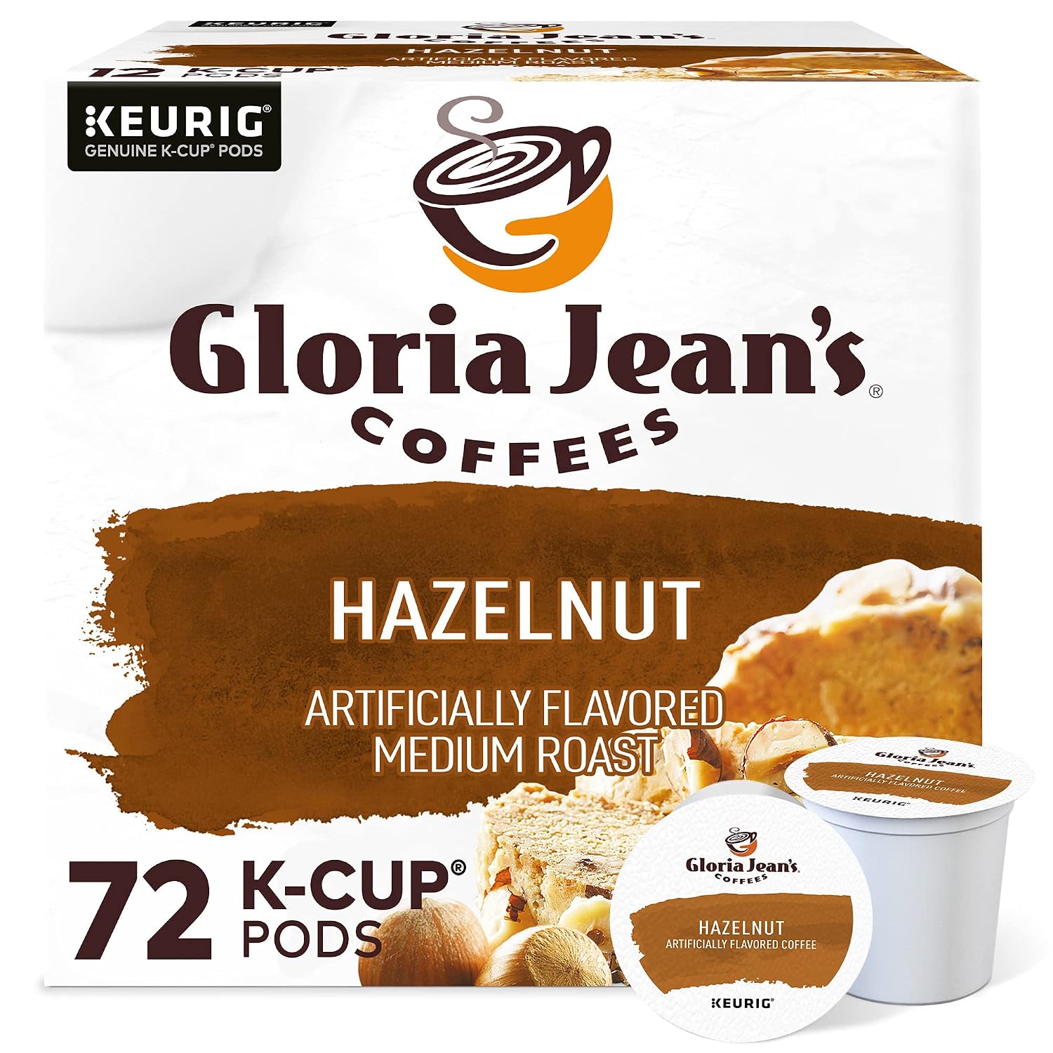 Gloria Jean's Coffees Butter Toffee, Single-Serve Keurig K-Cup Pods, Flavored Medium Roast Coffee, 96 Count