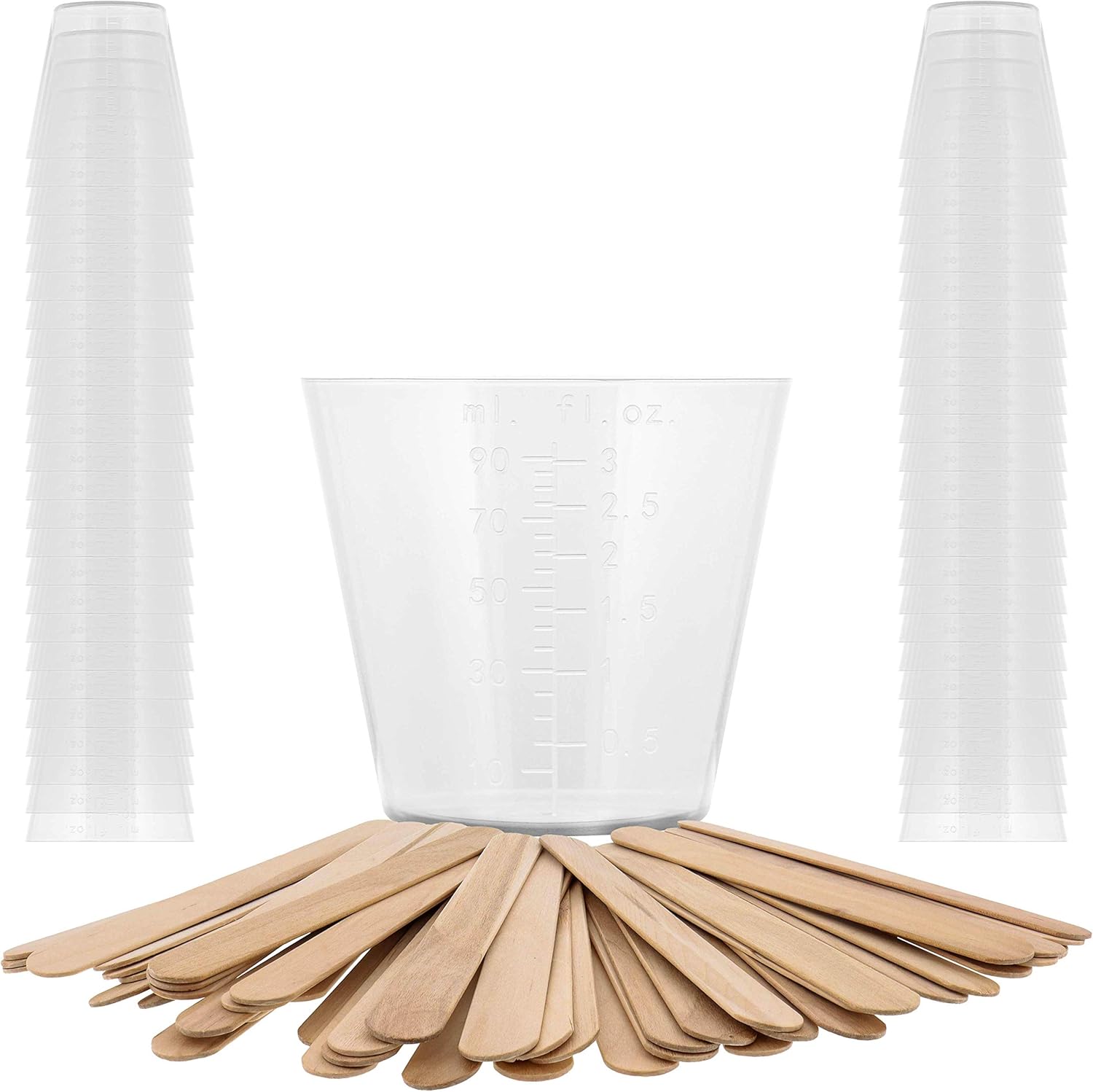 Pouring Masters 40 Ounce (1200ml) Graduated Plastic Mixing Cups (Box of 24)