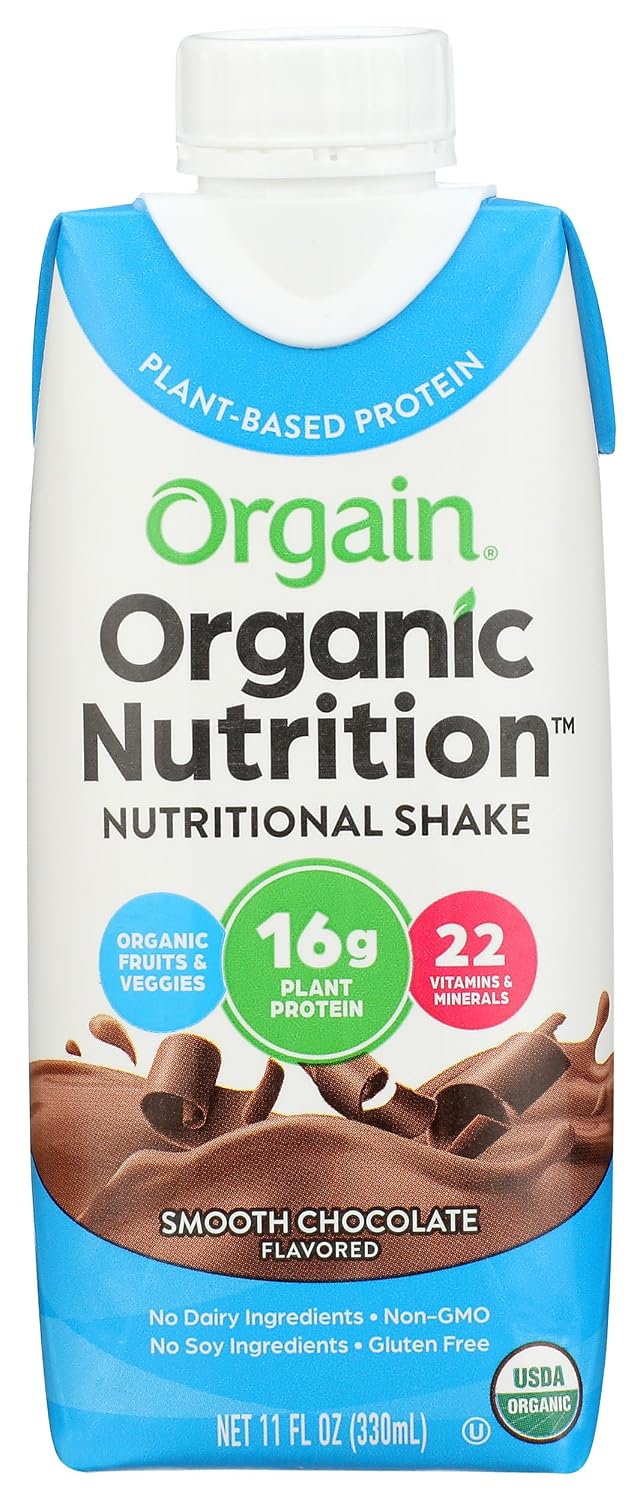 ORGAIN Organic Creamy Chocolate Fudge Drink, 11 FZ