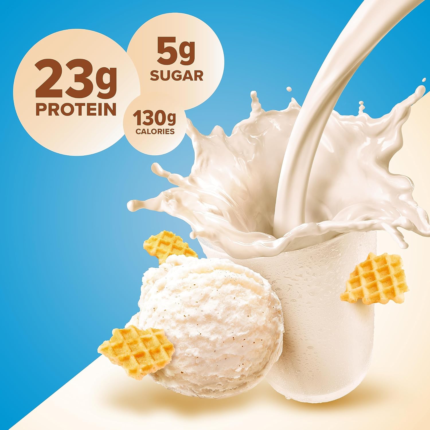 Pure Protein Powder, French Vanilla, Low Sugar, Gluten Free, 1.6 lbs | Natural Whey, High Protein