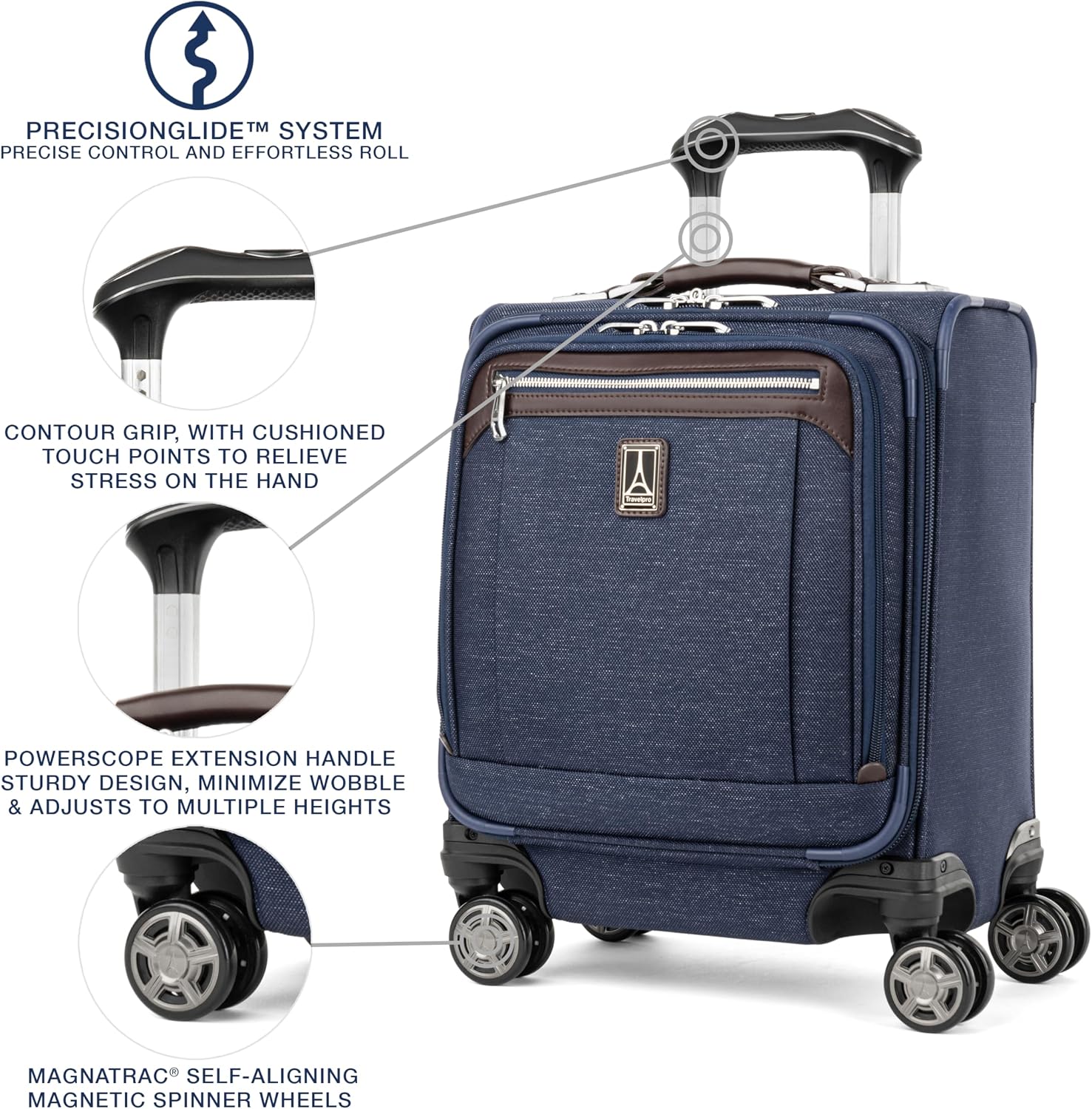 Travelpro Platinum Elite Underseat Spinner Tote Bag with USB Port
