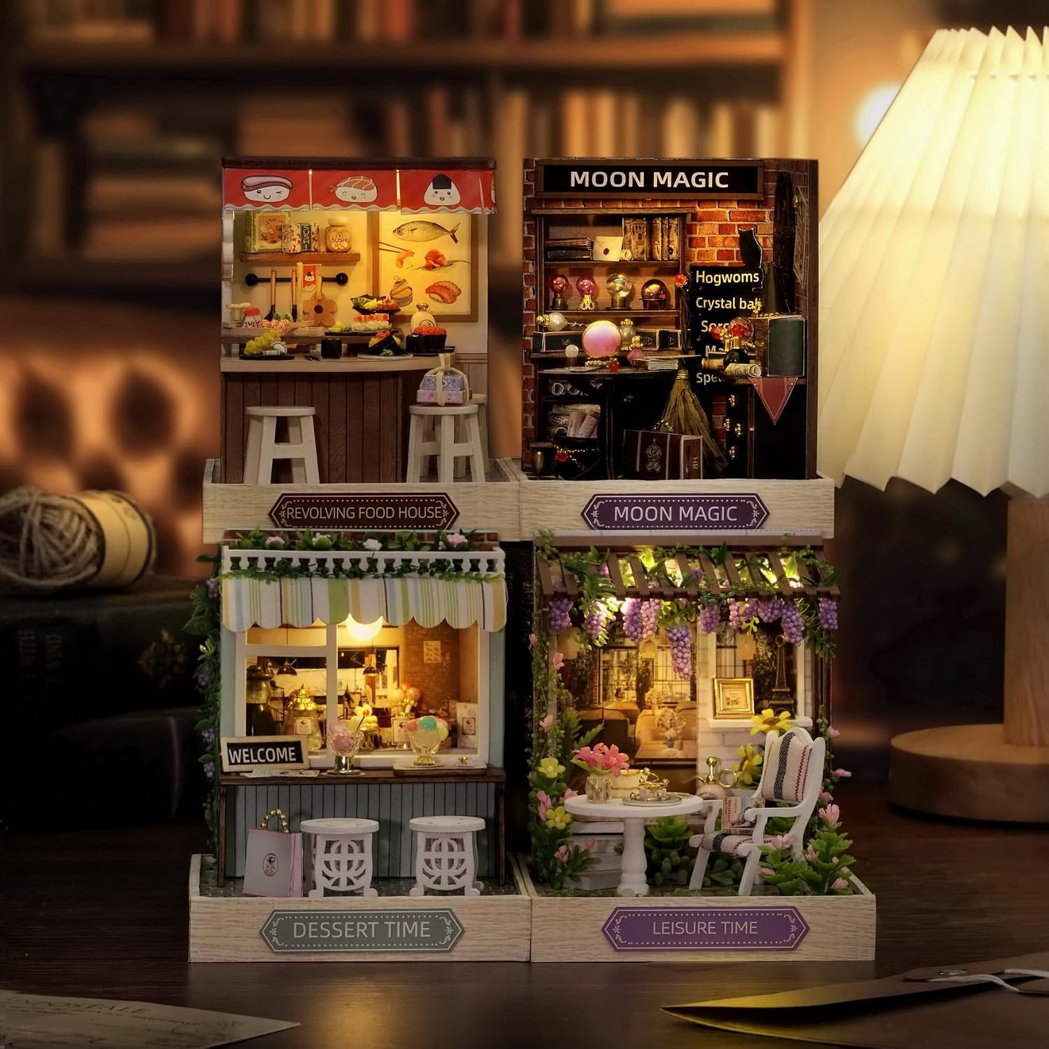 CUTEROOM DIY Doll Room Miniature Furniture Wooden House Kit-Study Room
