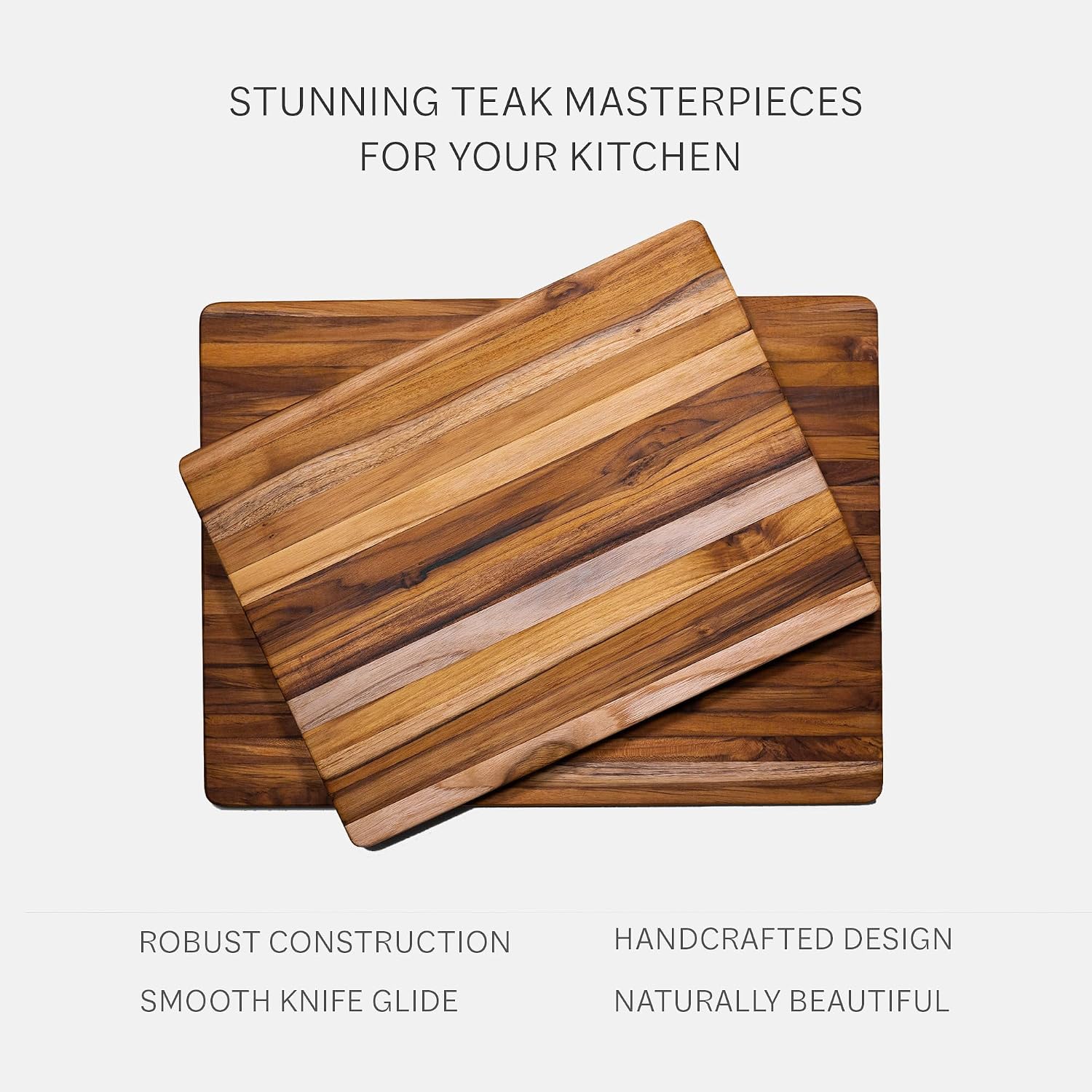 Teakhaus Cutting Board - Extra Large (XL) Teak Wood Cutting Board 24”L x 18”W x 1.5” Thick - Sustainably Harvested and FSC Certified - Knife Friendly with Natural Oil Finish