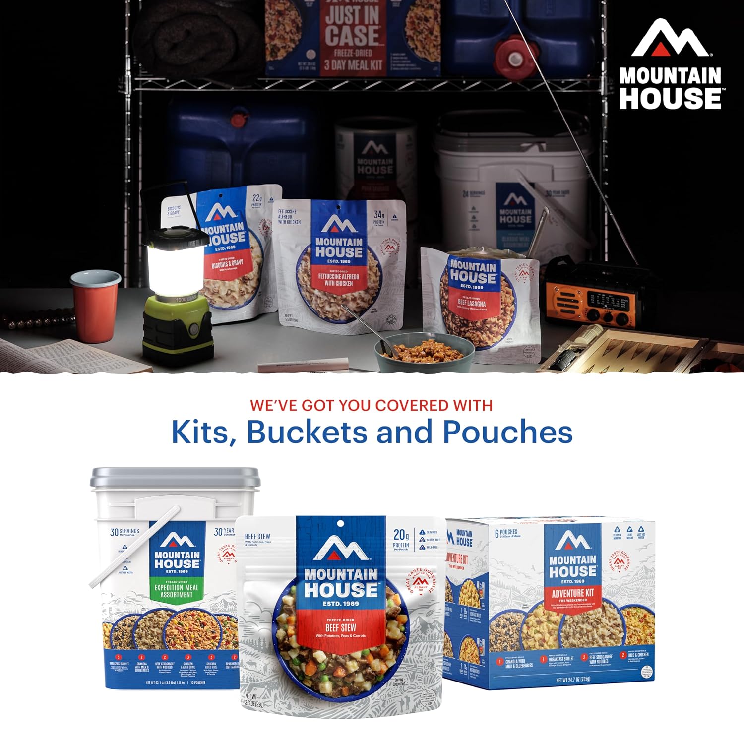 Mountain House Diced Beef | Freeze Dried Survival & Emergency Food | #10 Can | Gluten-Free, 30122