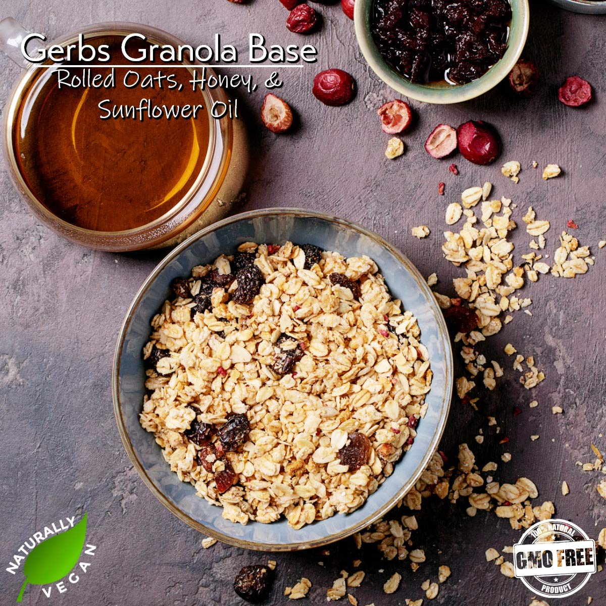 Gerbs Super 5 Seed Granola 2 lbs. | Small Batch, No Additives | Crunchy 5-Seed Blend: Pumpkin, Sunflower, Chia, Hemp & Flax | Top 14 Allergen-Free