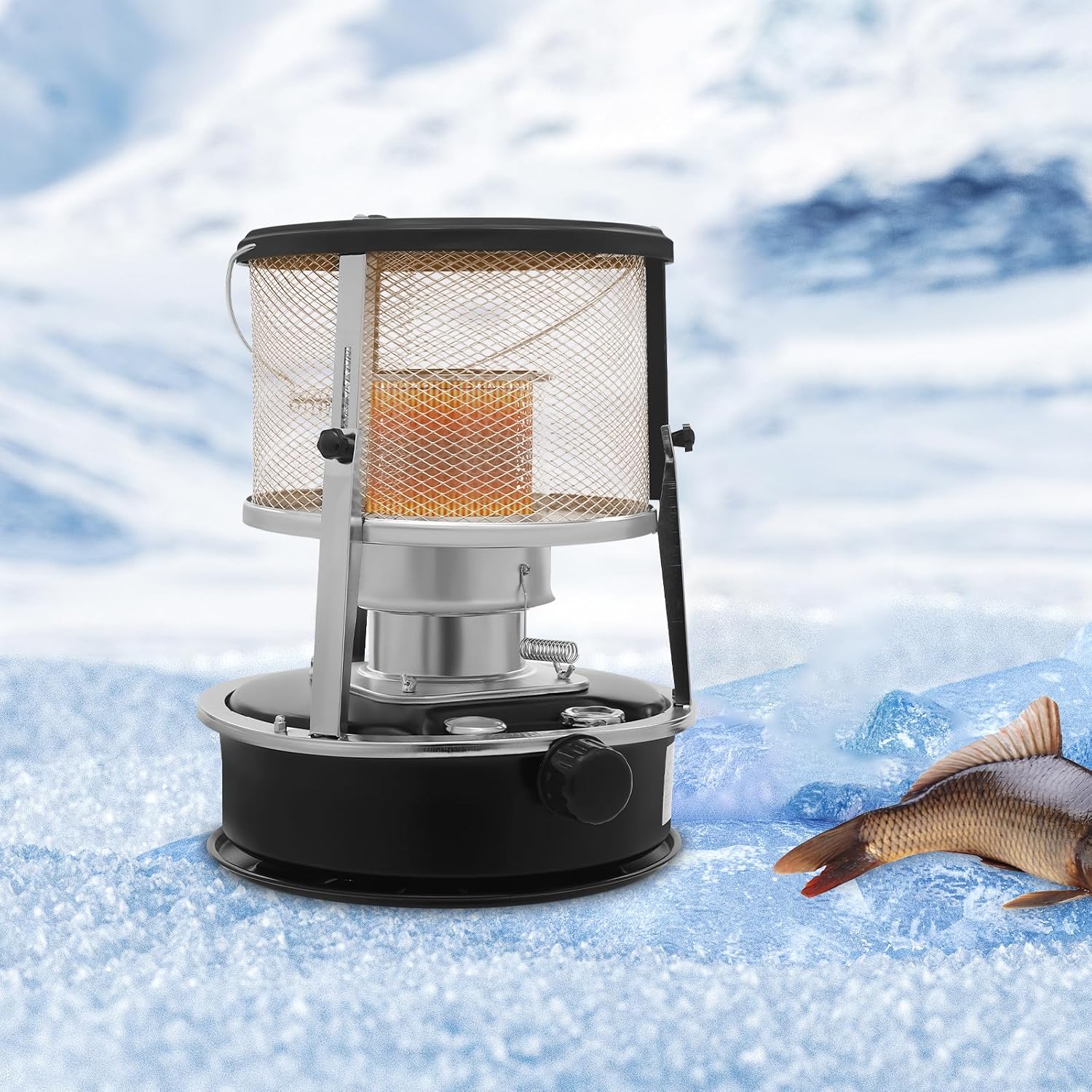 Kerosene Heaters, Portable Kerosene Space Heater, 9000 BTU, 10-15m² Heating Range, Portable Non Electric Stove for Camping, Outdoor