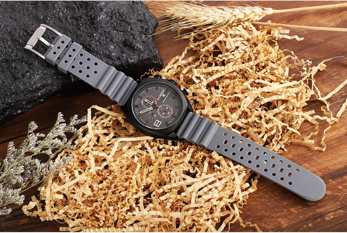 HUAFIY Silicone Watch Band 20mm22mm24mm FKM Rubber Watch Band for Men Women