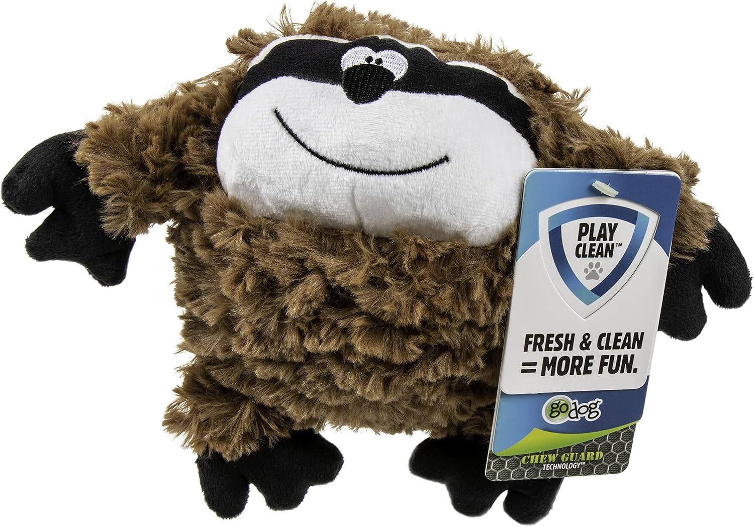 goDog Checkers Just for Me Skinny Cow Squeaky Plush Dog Toy, Chew Guard Technology - White, Mini