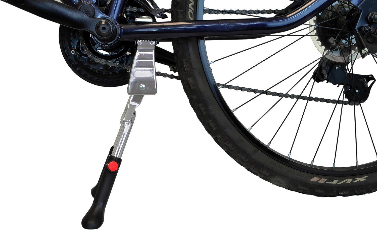 Lumintrail Center Mount Bike Double Leg Kickstand - Adjustable Height Kick Stands for 24, 26, 27.5, 29 Inch Adult Bicycles - Perfect for Cruiser, Road and Hybrids