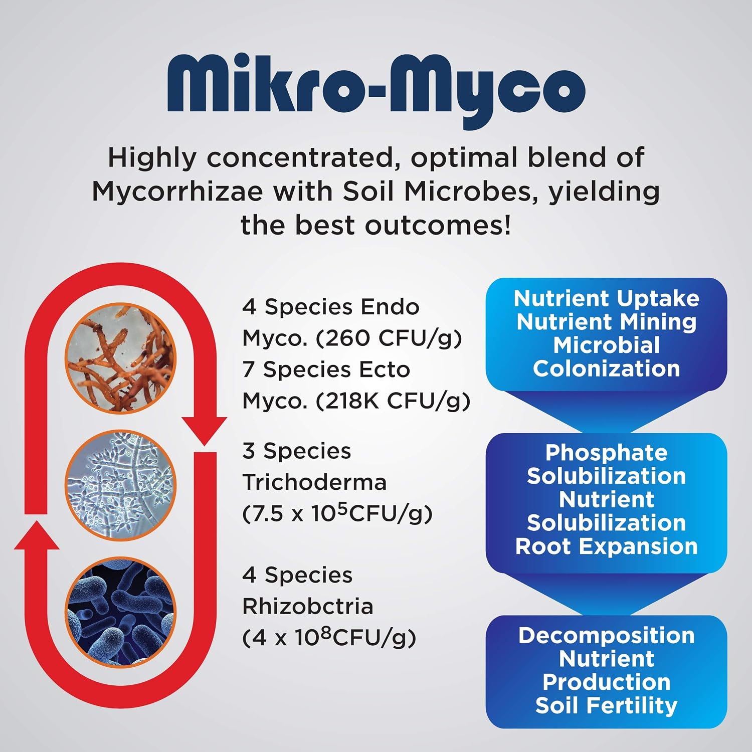 Mikro-Myco, Highly Concentrated Mycorrhizal Fungi –11 Endo/Ecto Mycorrhizae, Water Soluble Powder for Exponential Root Growth (4 oz)