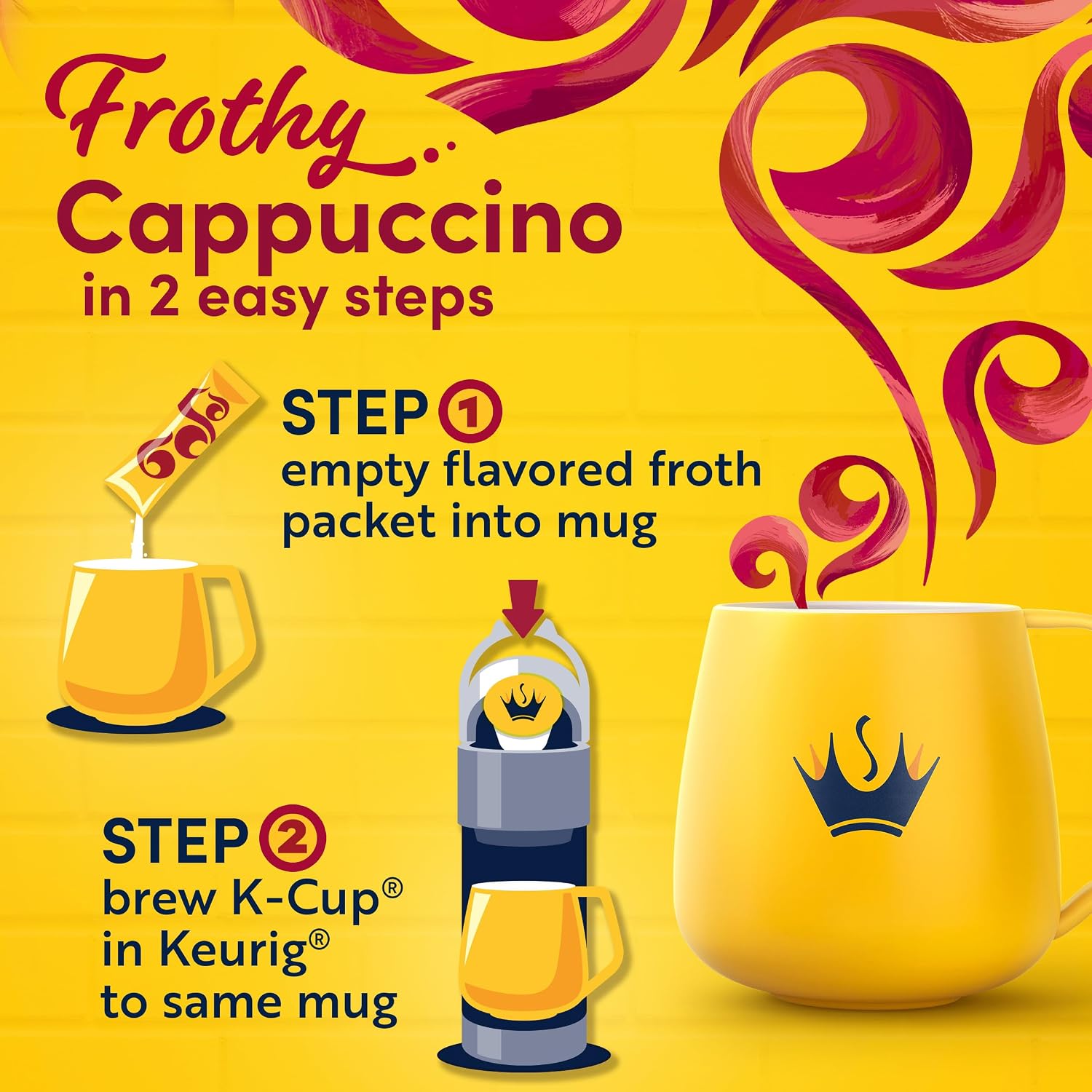 Gevalia K‐Cup® Coffee Pods & Froth Packets Kit, 6 ct, Cappuccino Espresso