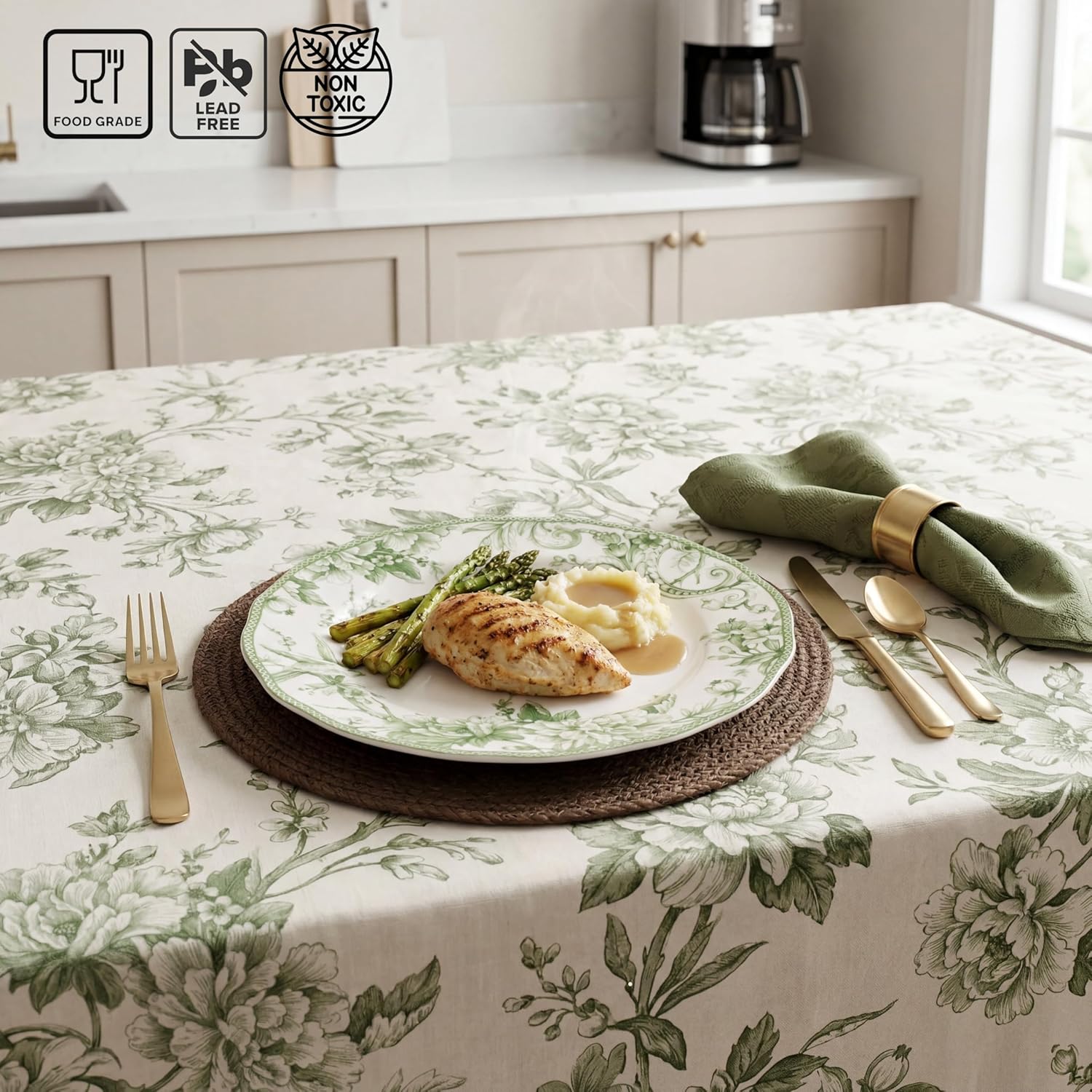 222 Fifth Adelaide 16-Piece Black Porcelain Dinnerware Set – Service for 4, Featuring Hand-Applied Romantic Woodland Bird Design