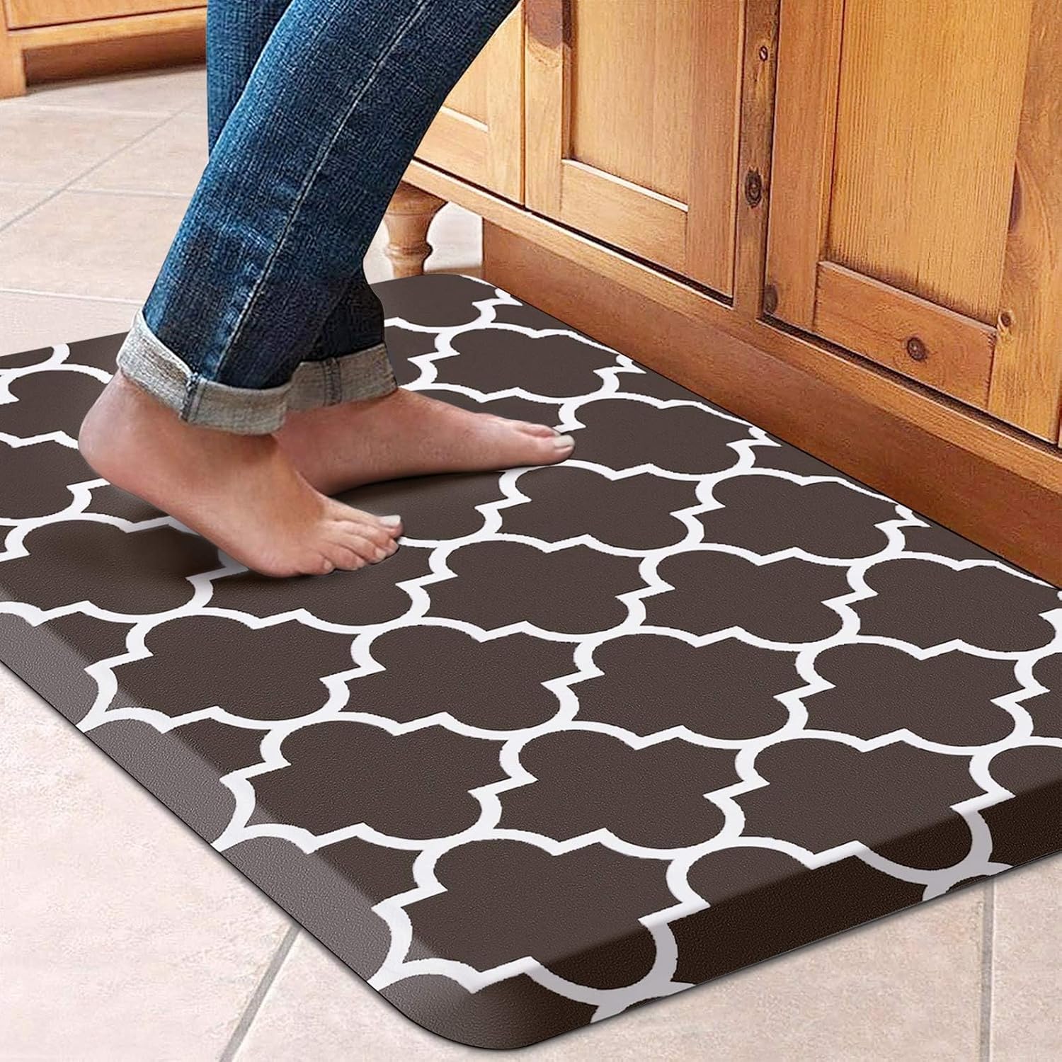 WISELIFE Kitchen Mats and Rugs Cushioned Anti-Fatigue, 17.3"x 60", Grey