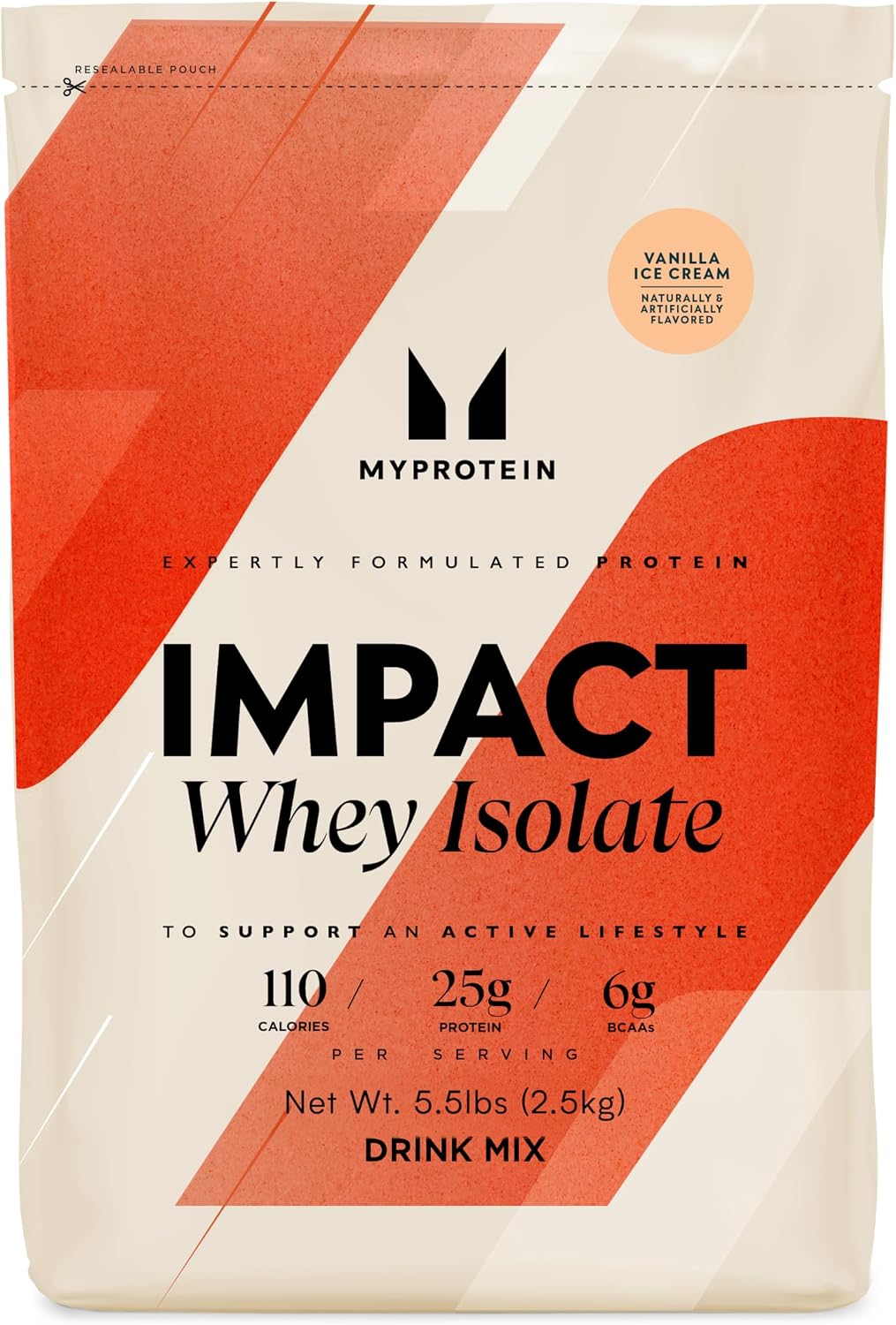 Myprotein Impact Whey Protein Isolate, 2.2 Lbs (30 Servings) Chocolate Brownie, 25g Protein & 6g BCAA Per Serving, Gluten-Free Shake for Muscle Strength & Recovery