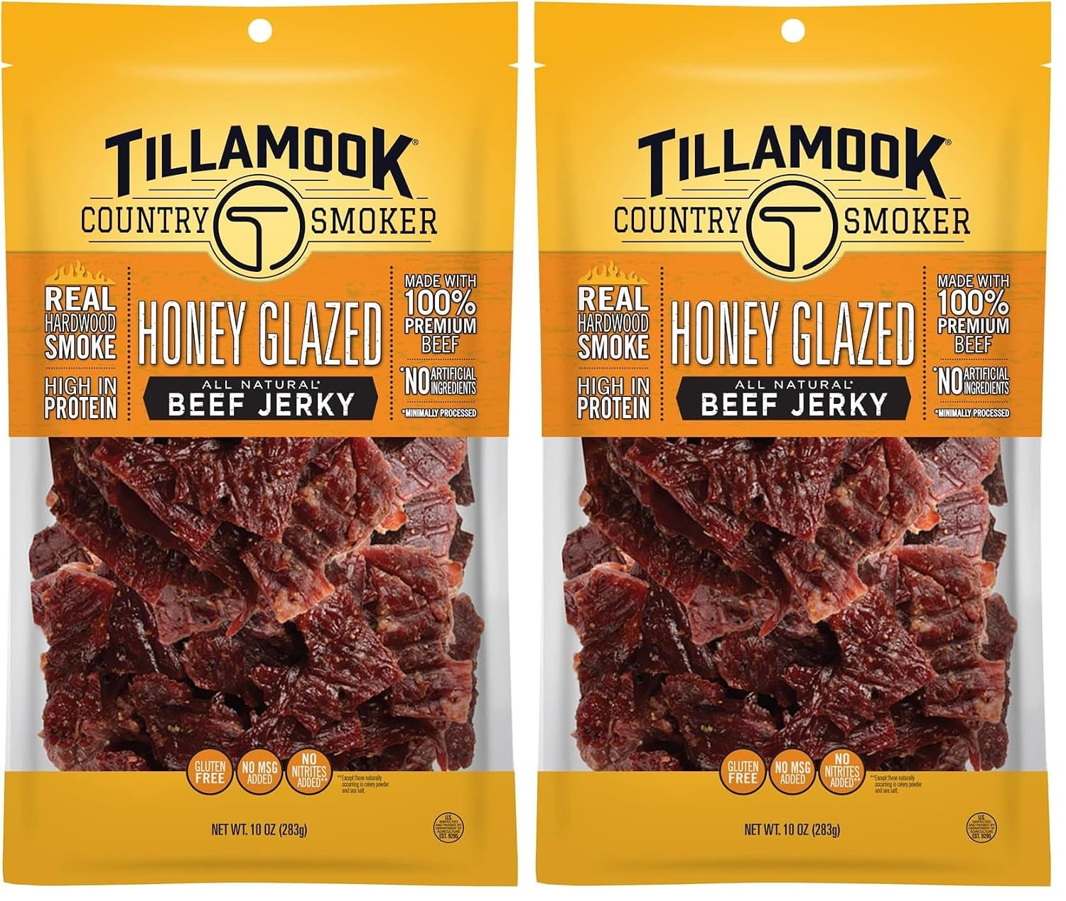 Tillamook Country Smoker Real Hardwood Smoked Beef Jerky, Teriyaki, 10 Ounce