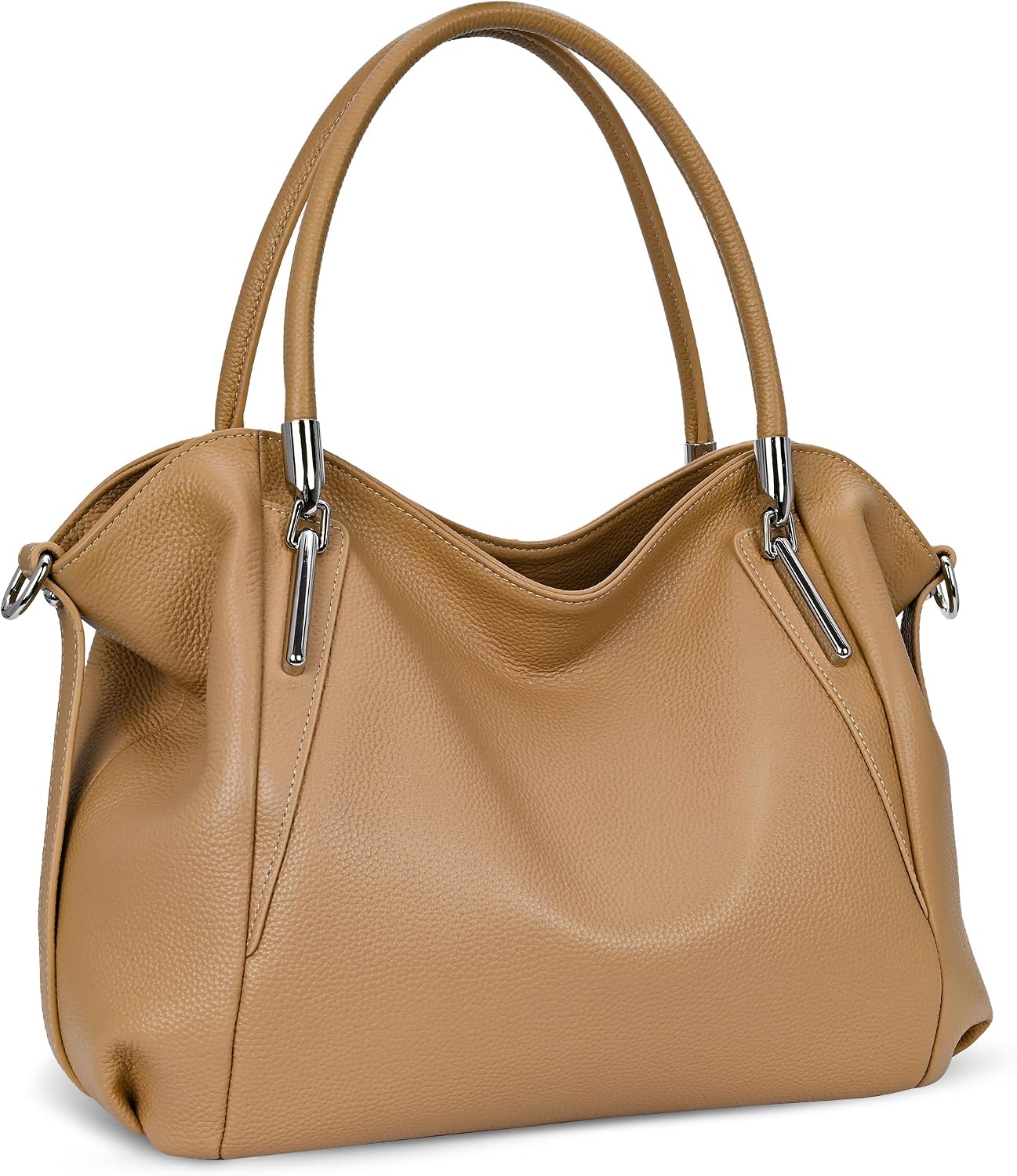 HESHE Leather Shoulder Purses for Women Tote Handbags Satchel Hobo Handbag | Designer Genuine Leather Travel Top Handle Work Bag Ladies Crossbody Purses Adjustable Straps Large Capacity Zippered Closure