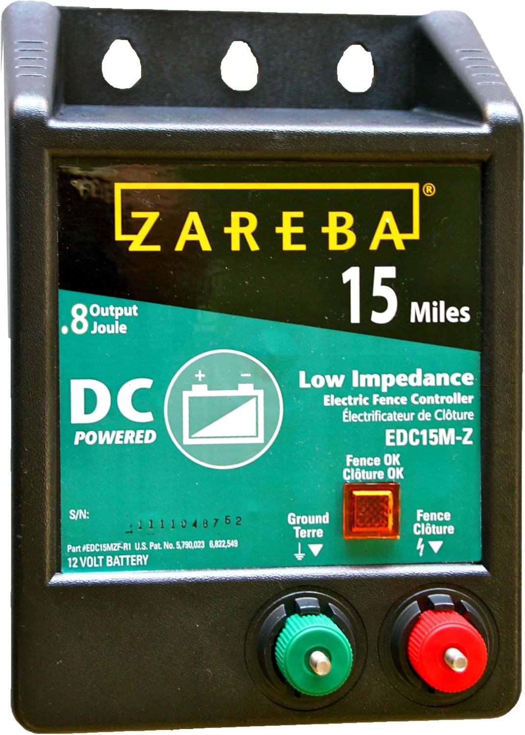 Zareba 15-Mile Battery Operated Low Impedance Electric Fence Charger | Livestock Containment for Horses, Cattle, Pigs, Heavy Weed Conditions