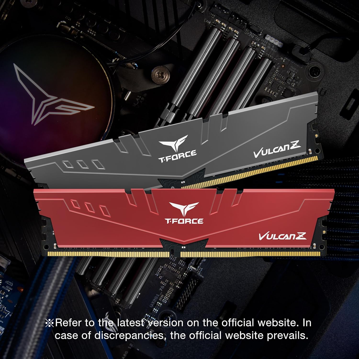 TEAMGROUP T-Force Vulcan Z DDR4 16GB Kit (2x8GB) 3200MHz (PC4-25600) CL16 Desktop Memory Module Ram (Gray) - TLZGD416G3200HC16CDC01