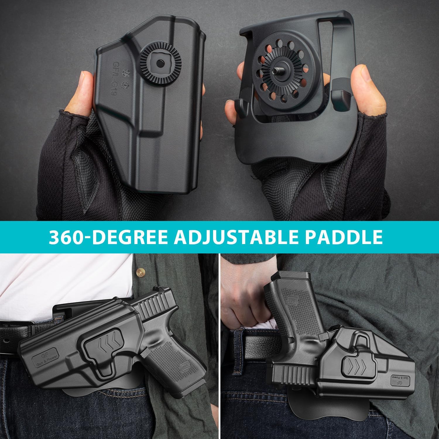 Taurus G2C Holster, Taurus G3C Holster, 9mm/.40 Cal OWB, Level II Paddle
