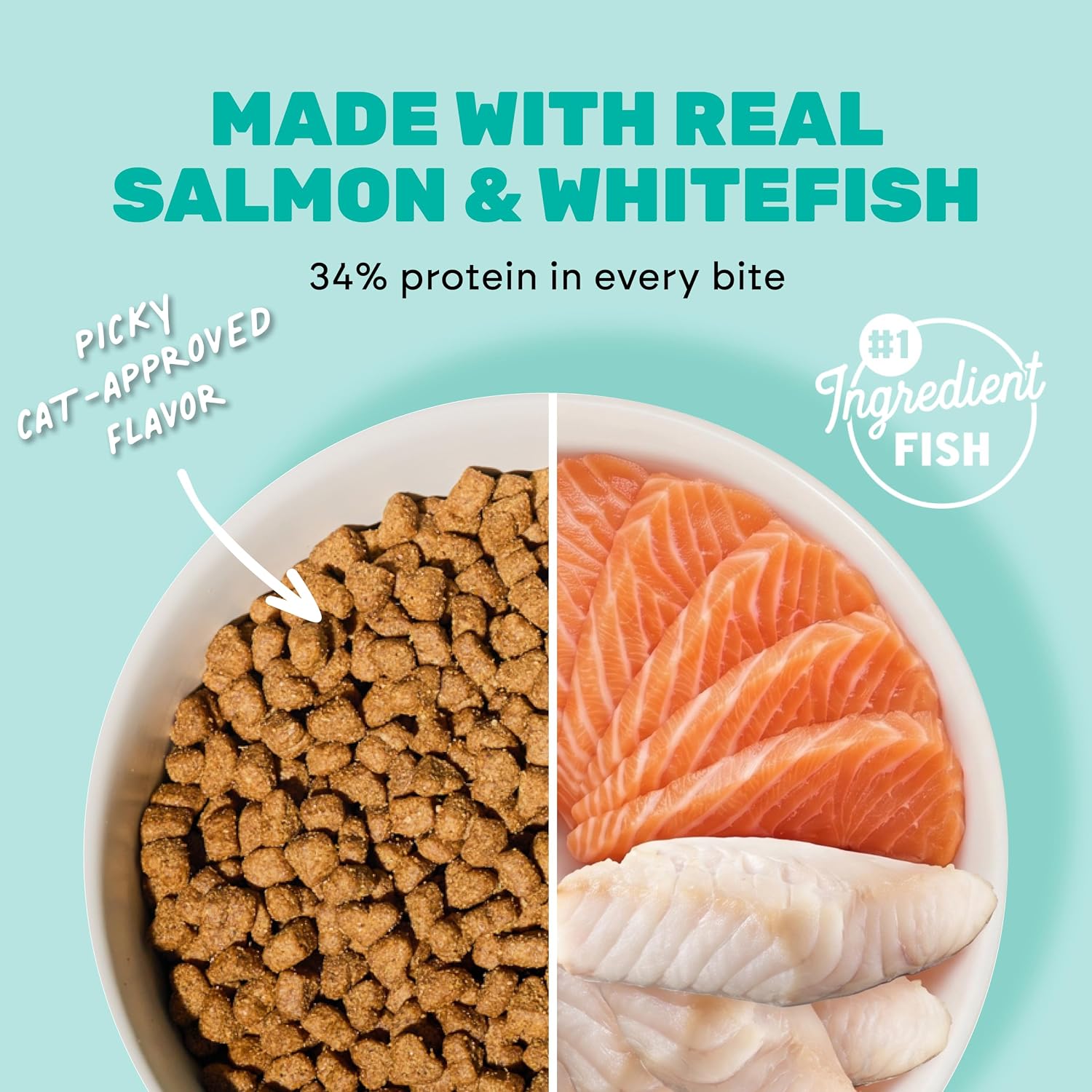 I and love and you Naked Essentials Dry Cat Food - Salmon + Trout - Grain Free, Real Meat, No Fillers, Prebiotics + Probiotics, 3.4lb Bag