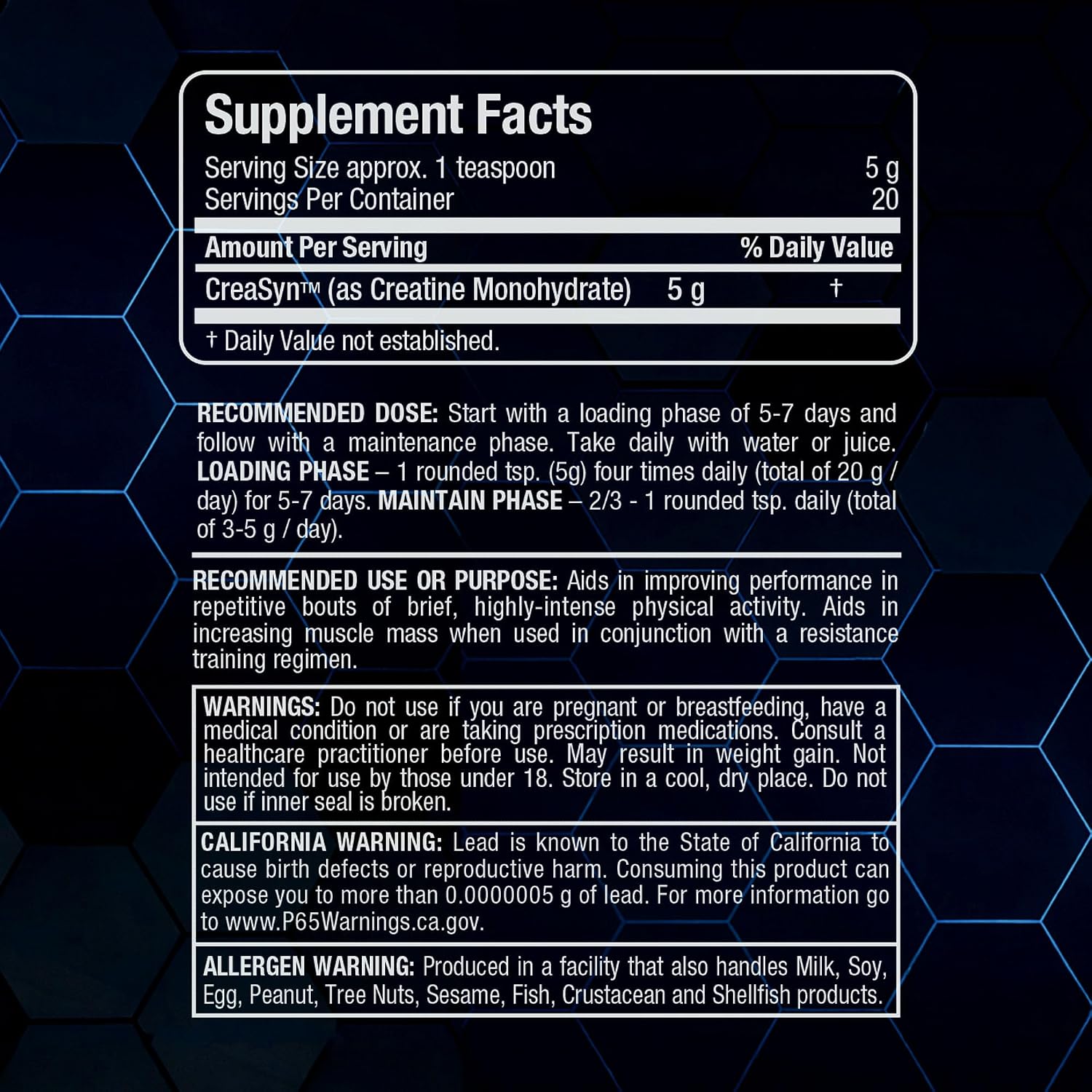 ALLMAX Creatine Monohydrate Powder, Micronized, Unflavored, 1000 g