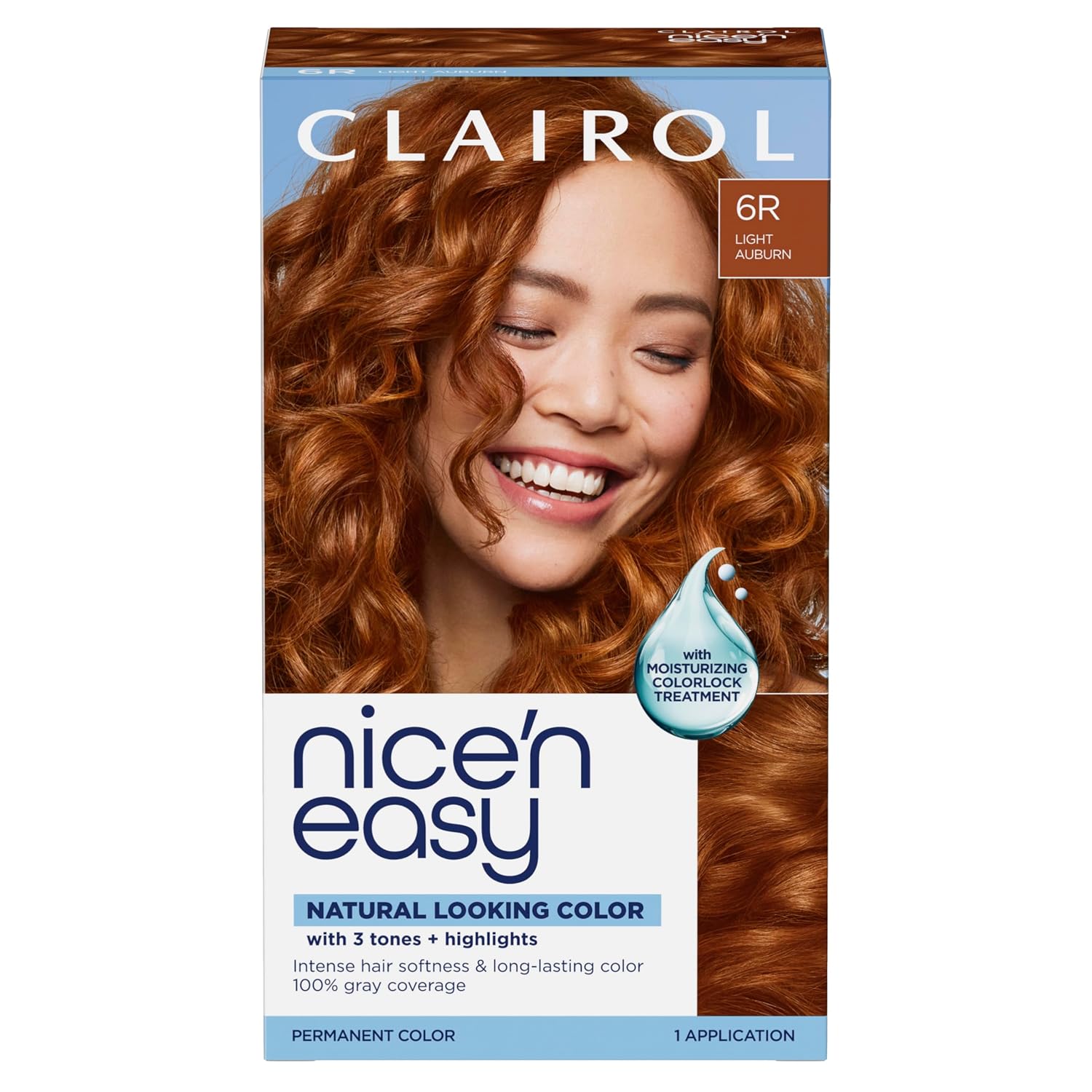 Clairol Nice'n Easy Permanent Hair Dye, 6A Light Ash Brown | Pack of 3