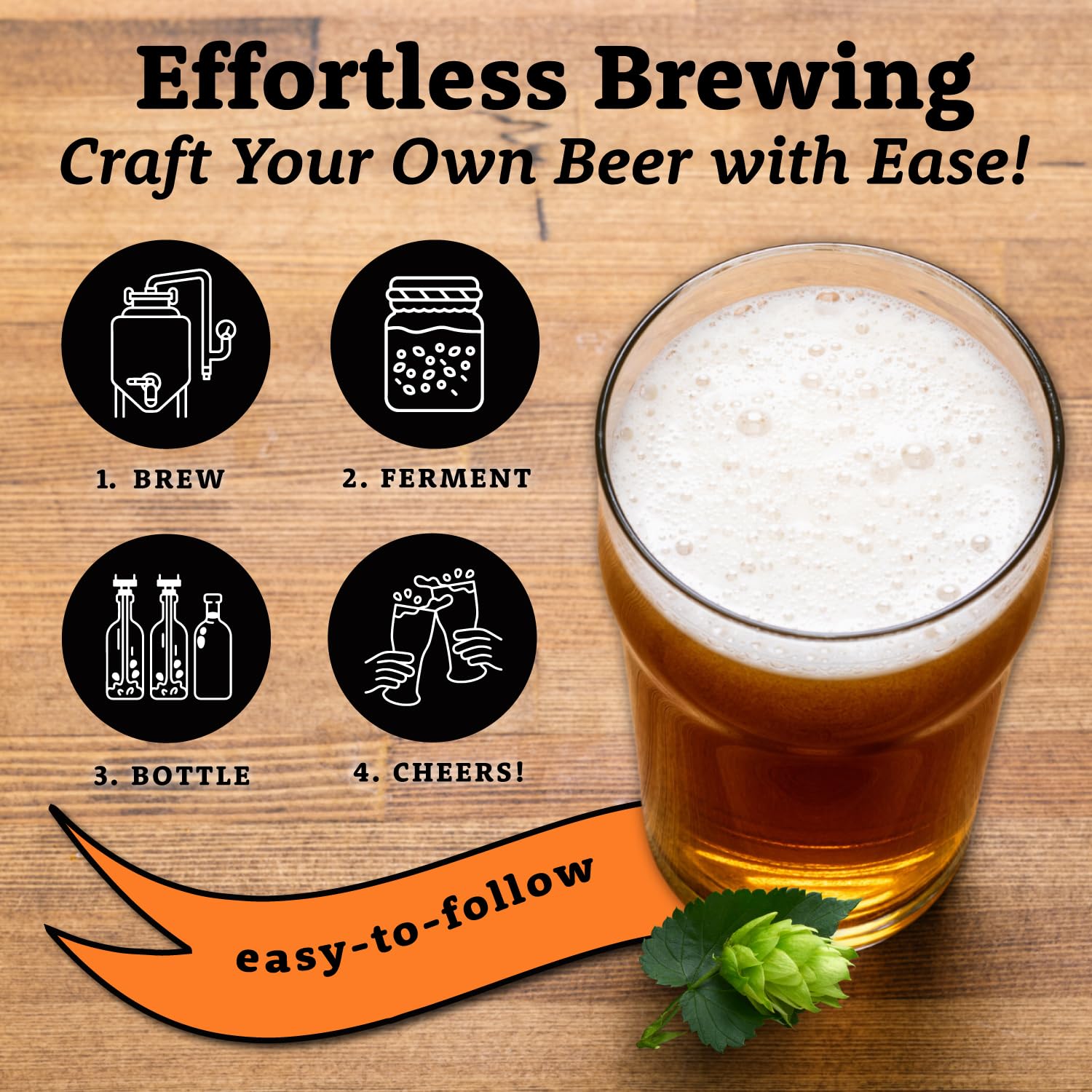 My Brew Supply Orange Wheat Beer Extract Kit | Bavarian Wheat Dry Malt Extract | Golden Light Dry Malt Extract | Caramel Malt | Flaked Wheat Grains