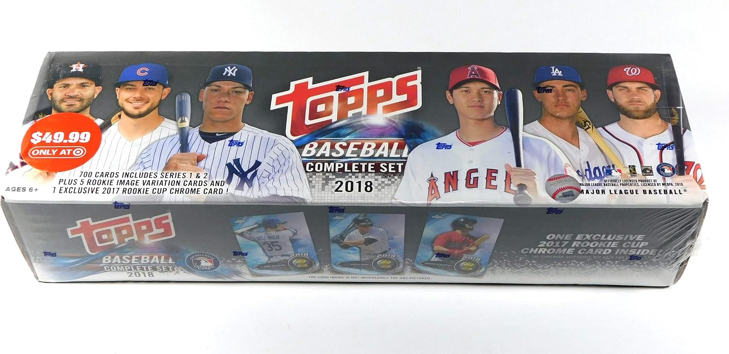 2018 Topps Baseball Complete Factory Sealed Set Target Retail Version (702 Cards + 5 Rookie Cards and 1 Rookie Cup Chrome Card) Shohei Ohtani Rookie