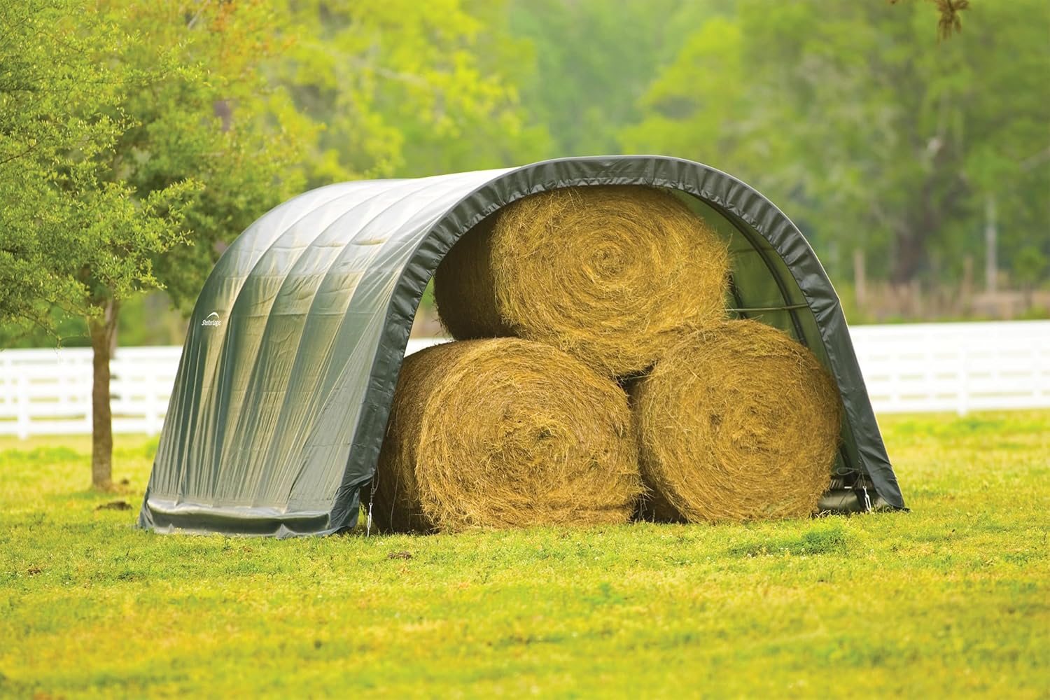 ShelterLogic 20 x 12 x 8 ft Green Ag. Run-in Shelter