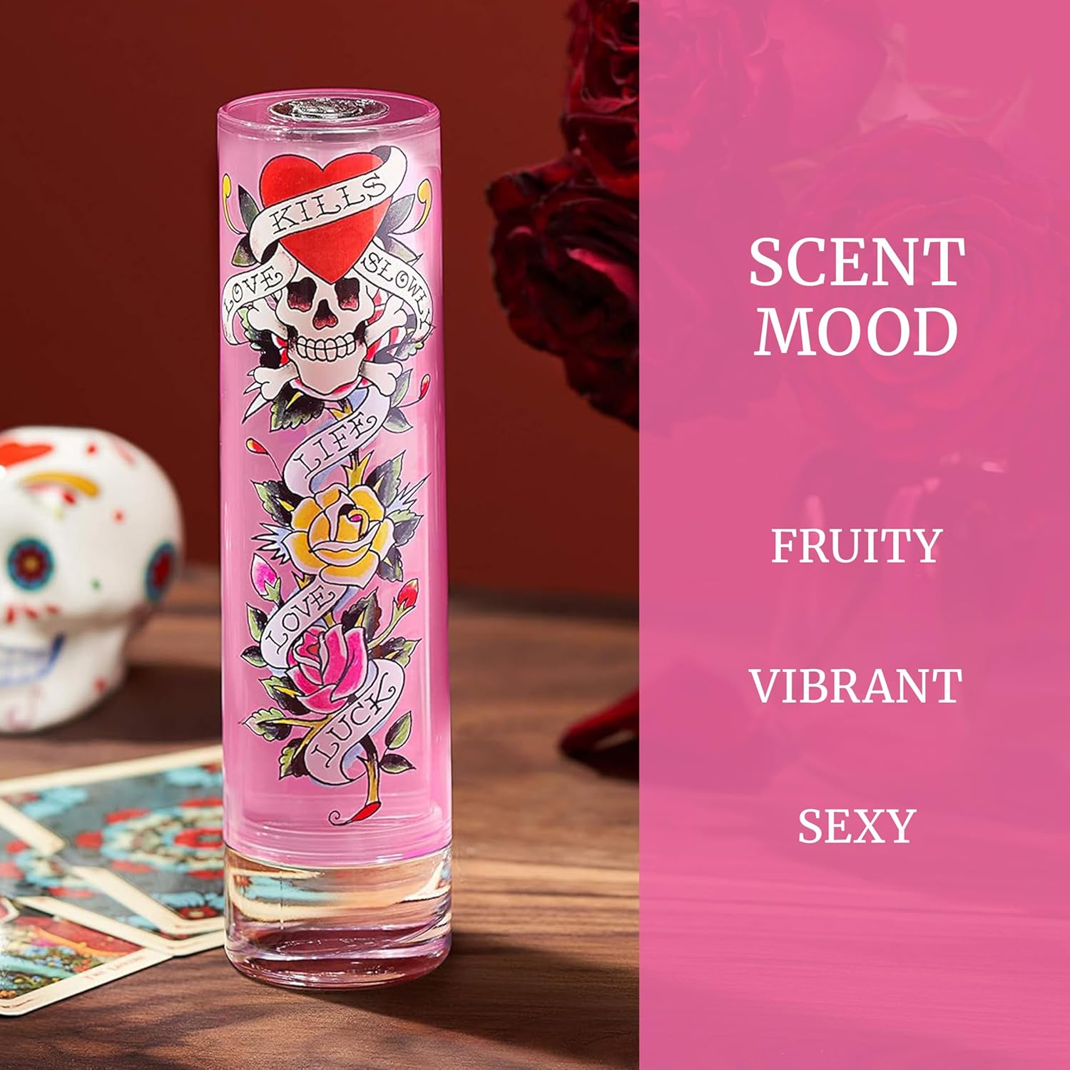 ED HARDY Eau de Parfum for Women, 1 fl oz | Women's eau de parfum. Perfume with warm amber notes and a long-lasting scent.