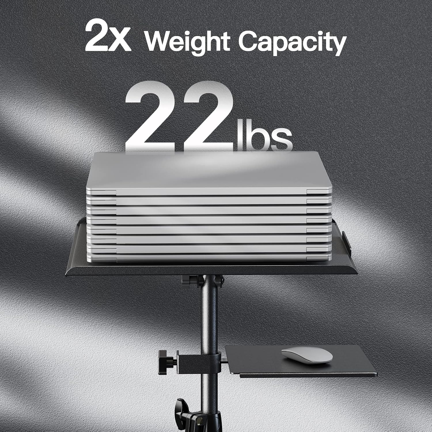 AMADA Projector Stand, Laptop Stand with Adjustable Height 22 to 36 inch, Heavy Duty Projector Mount as DJ Racks, Portable Projector Tripod Stand