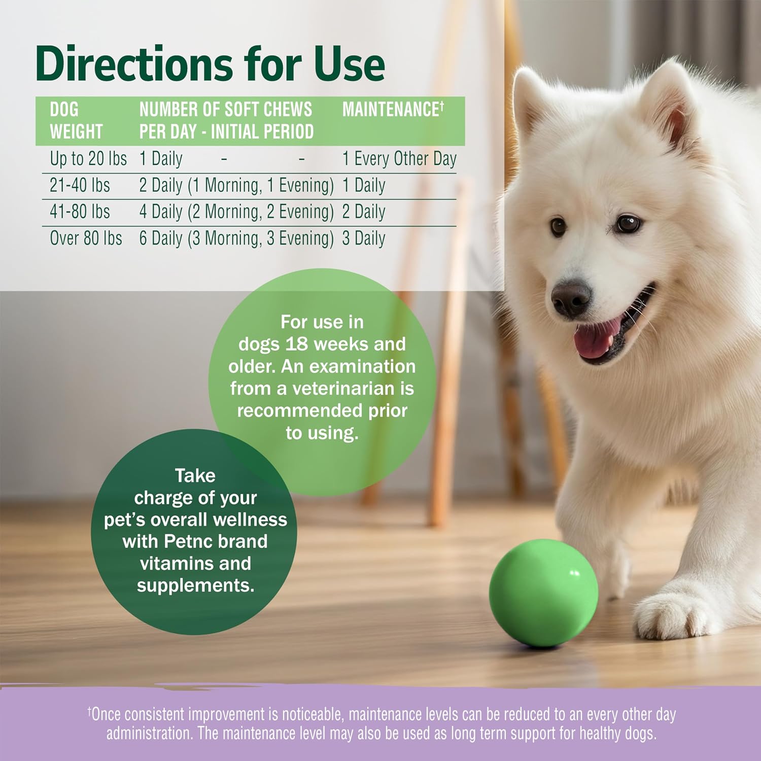 PetNC Natural Care Hip and Joint Soft Chews for Dogs, 90 Count - 27591 | Glucosamine Chondroitin MSM Dog Chews with Hyaluronic Acid, Liver Flavored Bone & Joint Support Supplement, For All Breeds