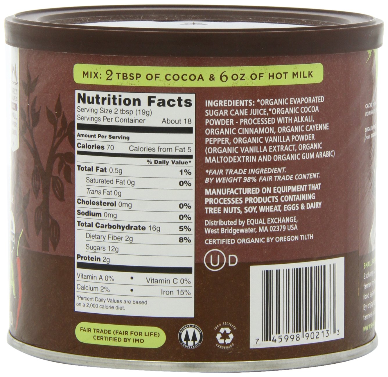 Equal Exchange, Cocoa Powder Baking Unsweetened Organic, 8 Ounce