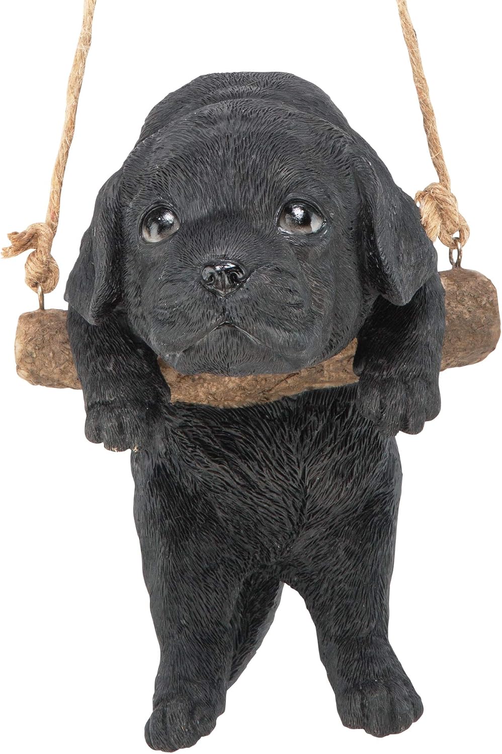 Design Toscano Labrador Retriever Dog Indoor/Outdoor Garden Statue, 9 Inch Wide, 15 Inch Tall, Cast Stone Resin, Black Painted Finish