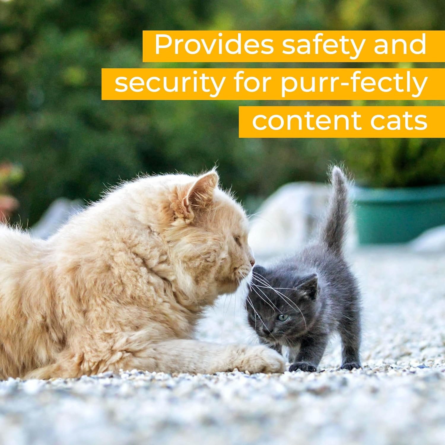 PURR…FECT Fence Conversion System for Cats - Cat-Proof Steel Toppers for Existing Outdoor Fencing, Containment Barrier For Wood, Chain Link, Metal