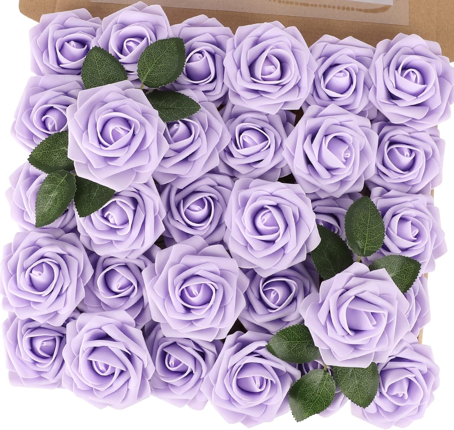 30PCS Yellow Artificial Flowers, Real Touch Fake Roses for Fall Decorations