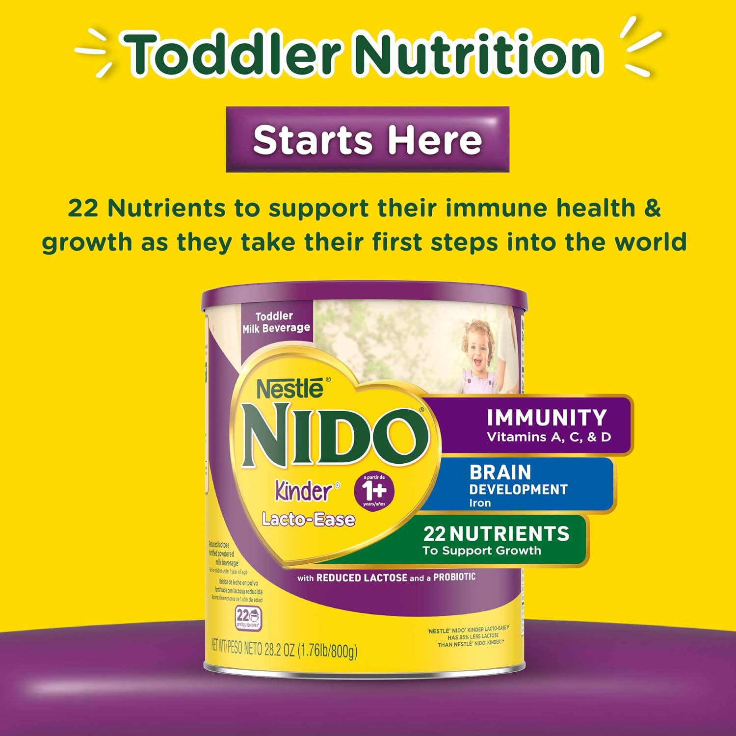 Nestle Nido Lacto-Ease Toddler Milk Powder 28.2 oz