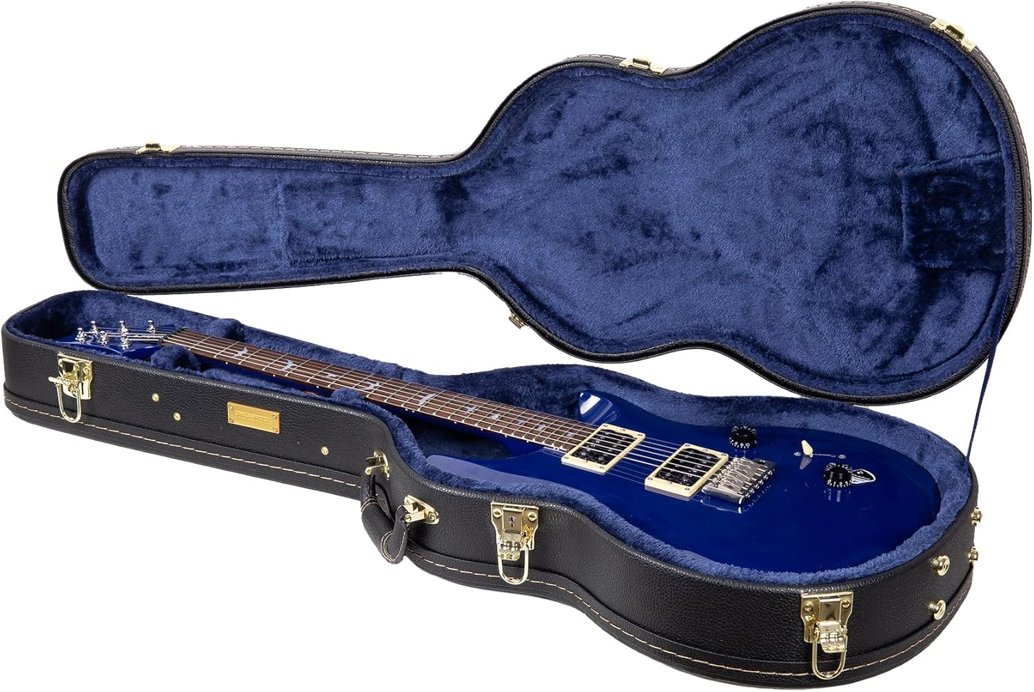 Crossrock Hardshell Arch Top wood case fits SG Electric Guitars-Black(CRW620SGBK)