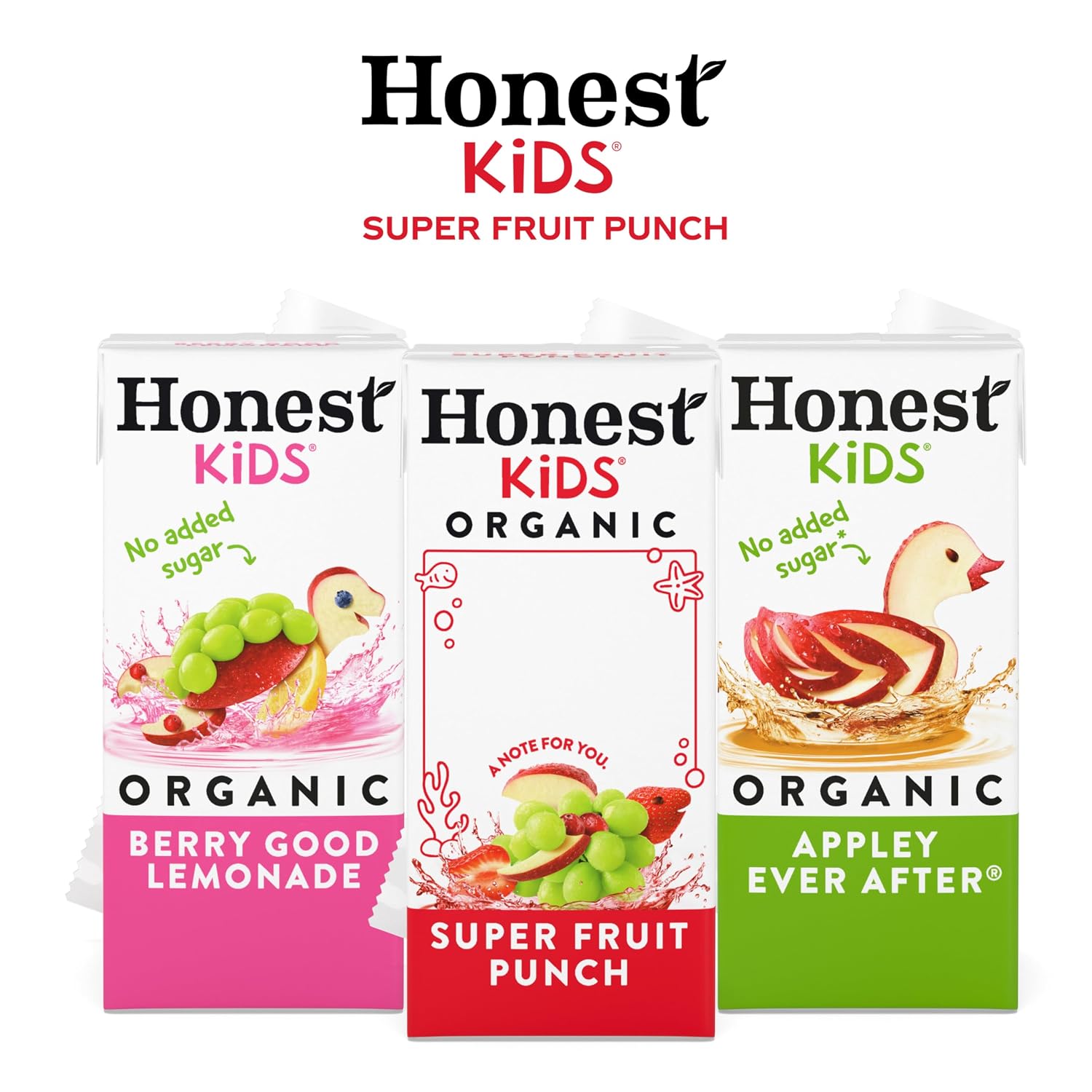 Honest Kids Appley Ever After, Organic Juice Drink, 6 Fl oz Juice Boxes, Pack Of 40, Apple