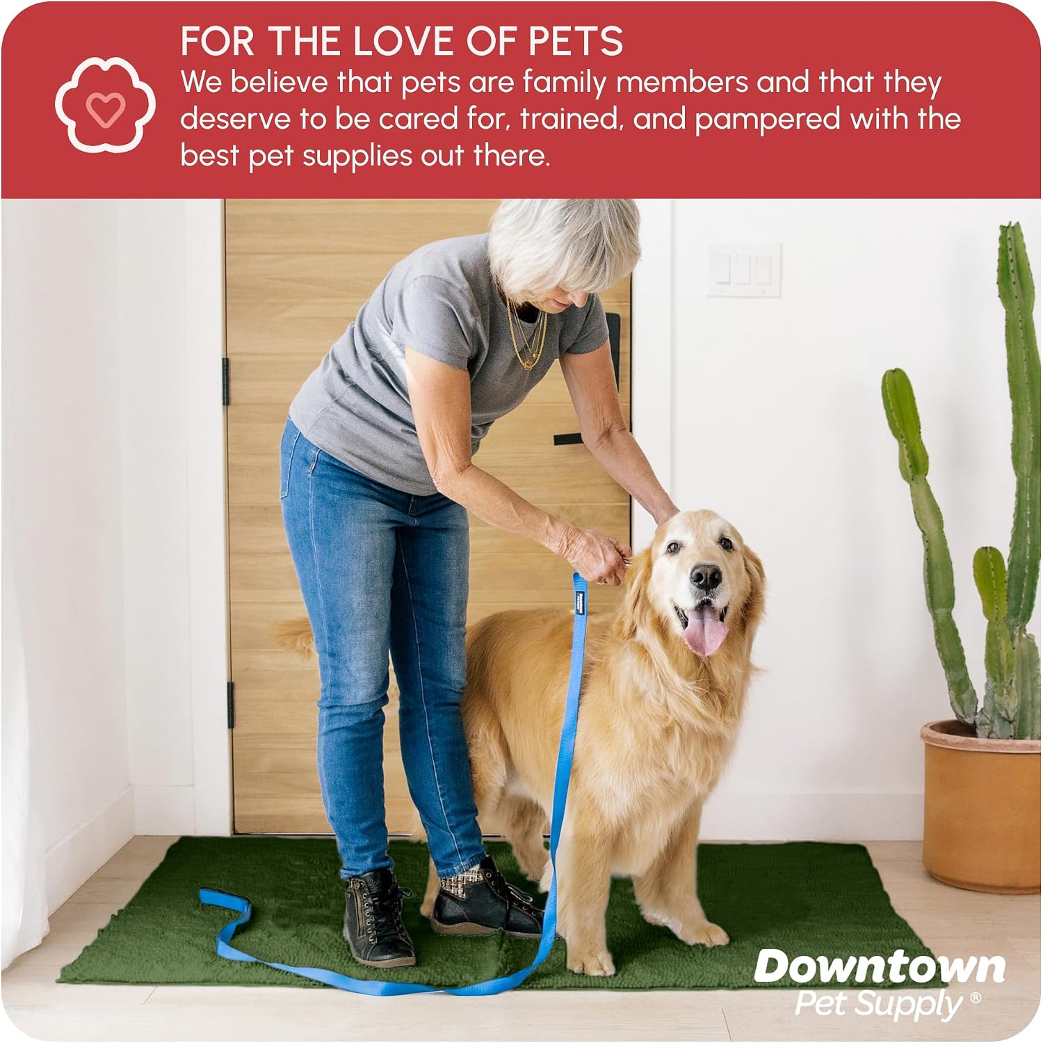 Dog Mud Mat, 31" x 20" Sage – Thick Microfiber Entry Rug for Snow, Mud & Salt – Absorbent, Quick-Dry, Washer-Safe & Non-Slip, Medium
