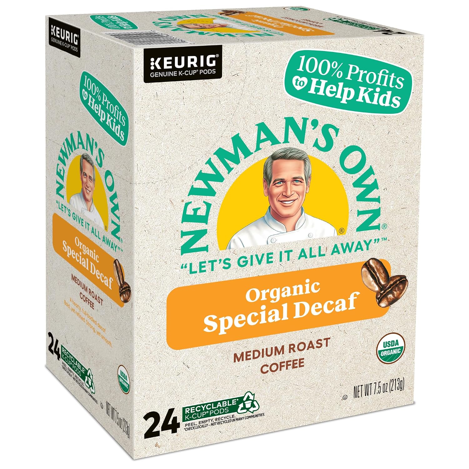 Newman's Own Organics Special Blend Keurig Single-Serve K-Cup Pods, Medium Roast Coffee, 96 Count