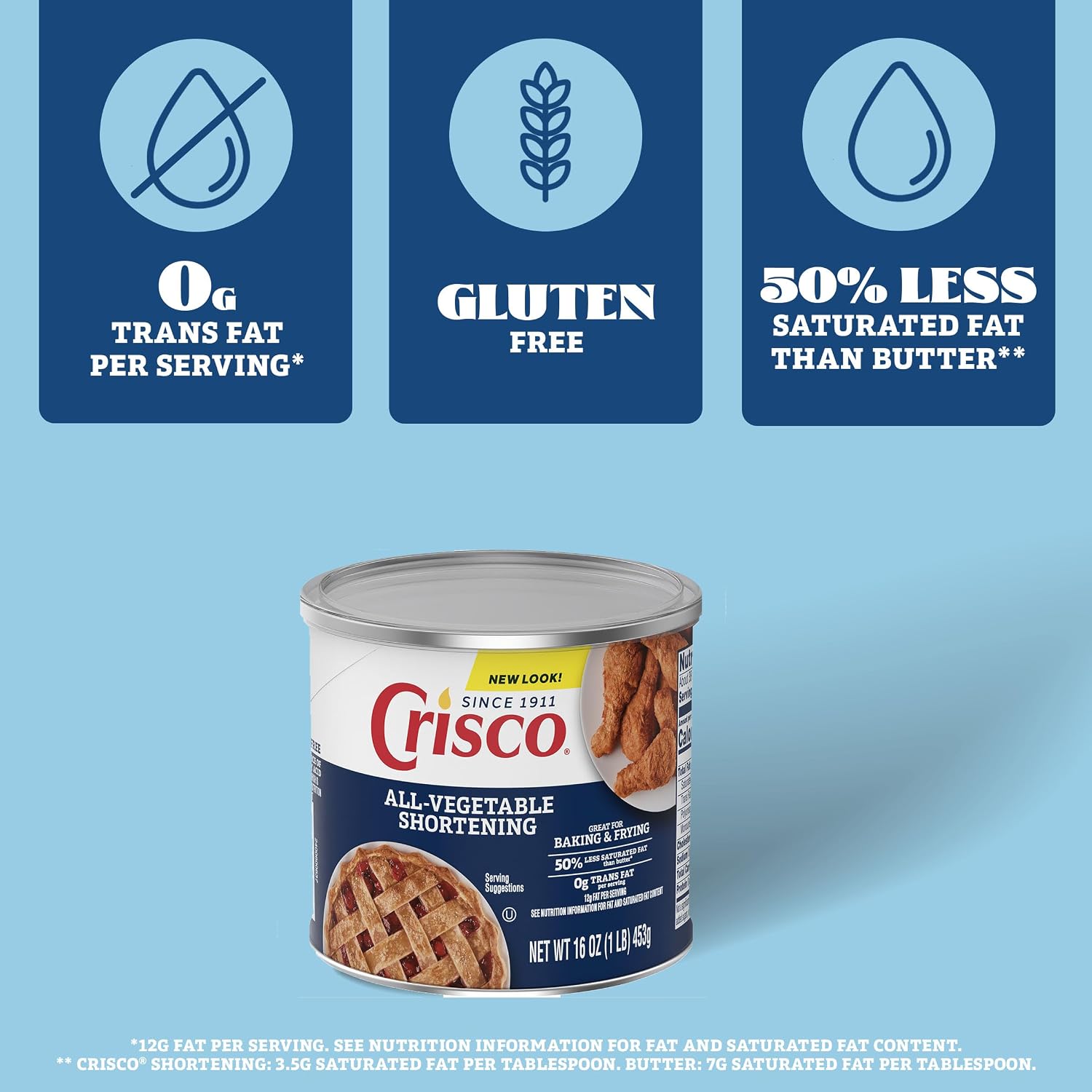 Crisco All-Vegetable Shortening, 16 Ounce