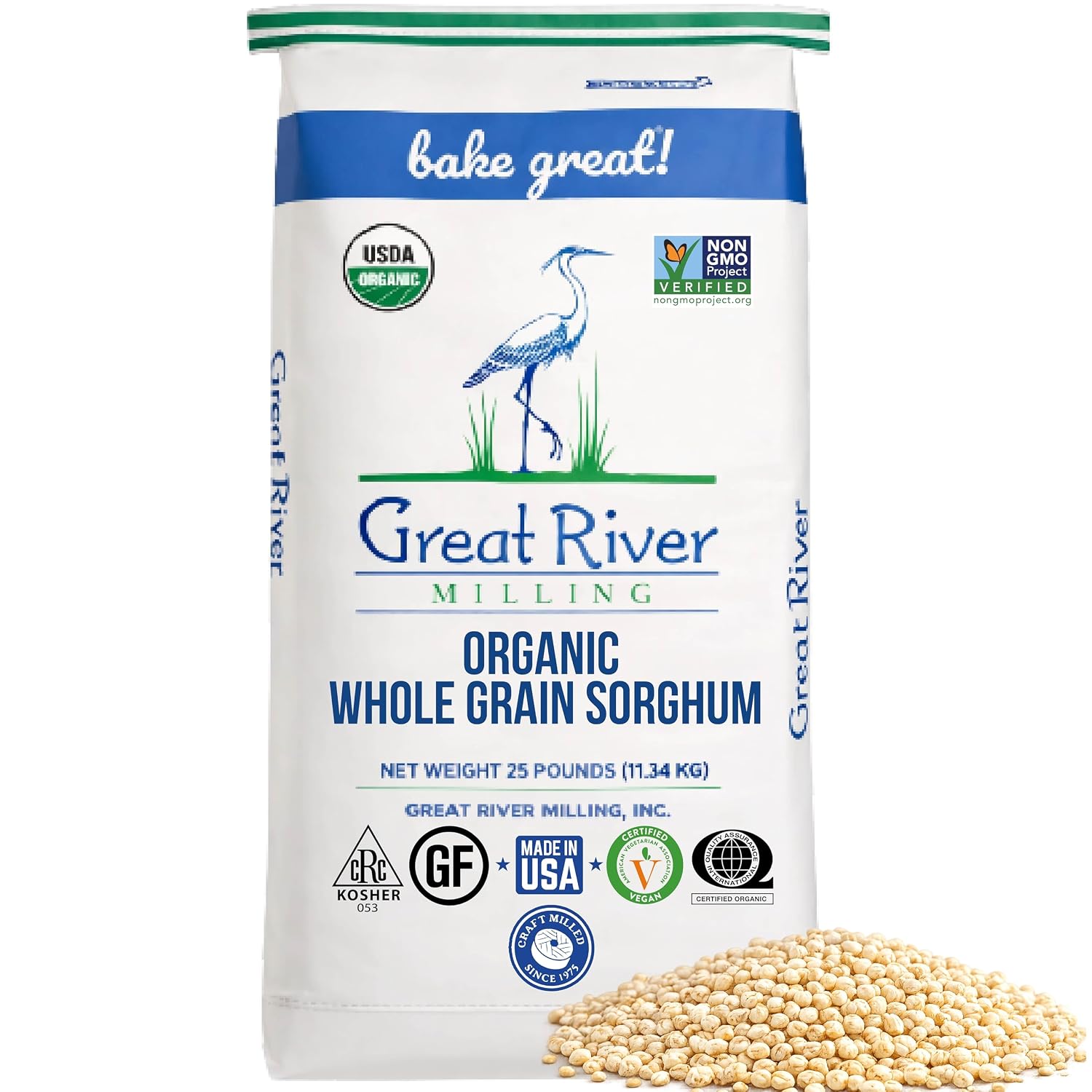 Great River Milling Whole Grain Sorghum, 25 lb