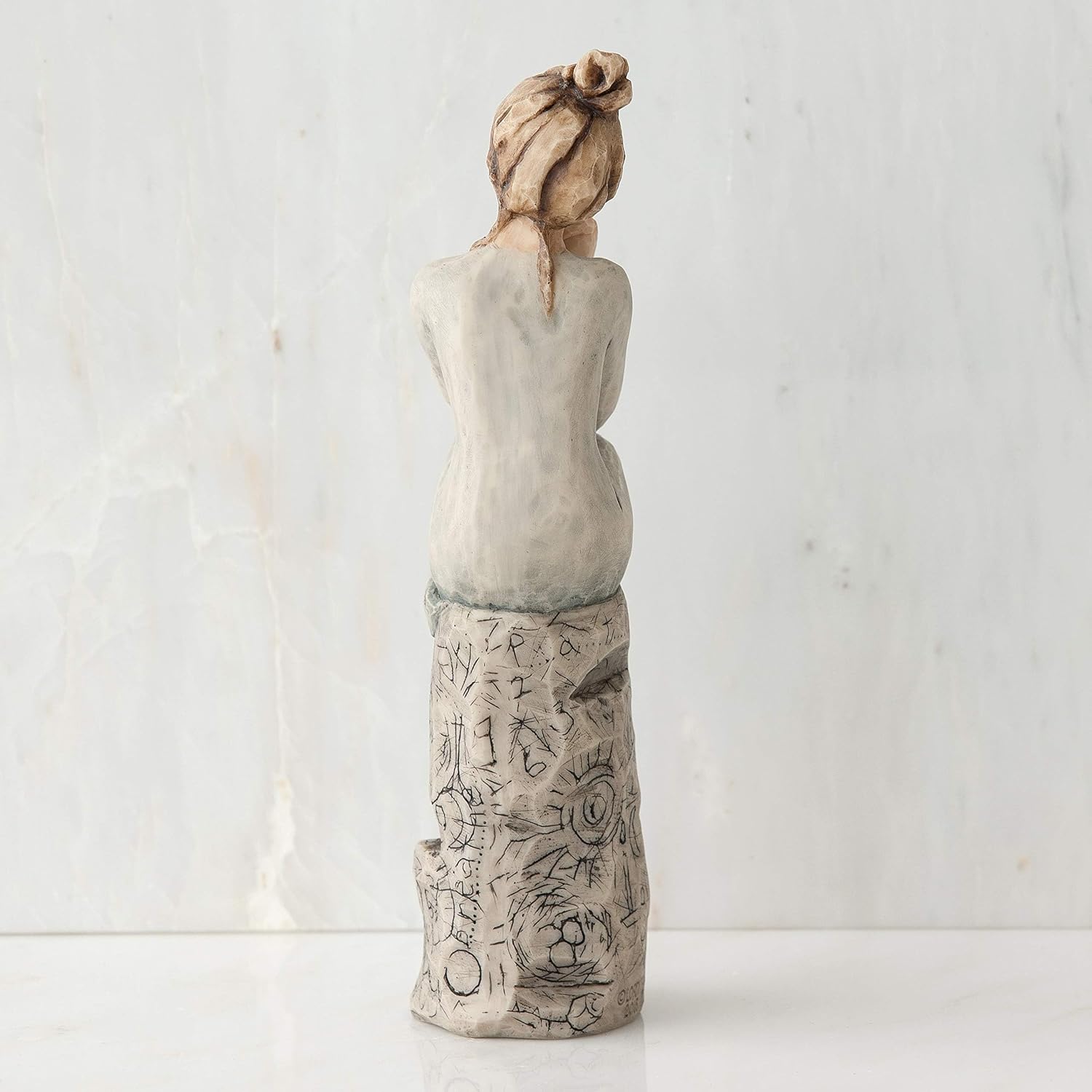 Willow Tree Quietly, Sculpted Hand-Painted Figure | Cast from a Susan Lordi Original Carving, Gift Offering Comfort, Peace, Support and Inner Strength, Includes Enclosure Card