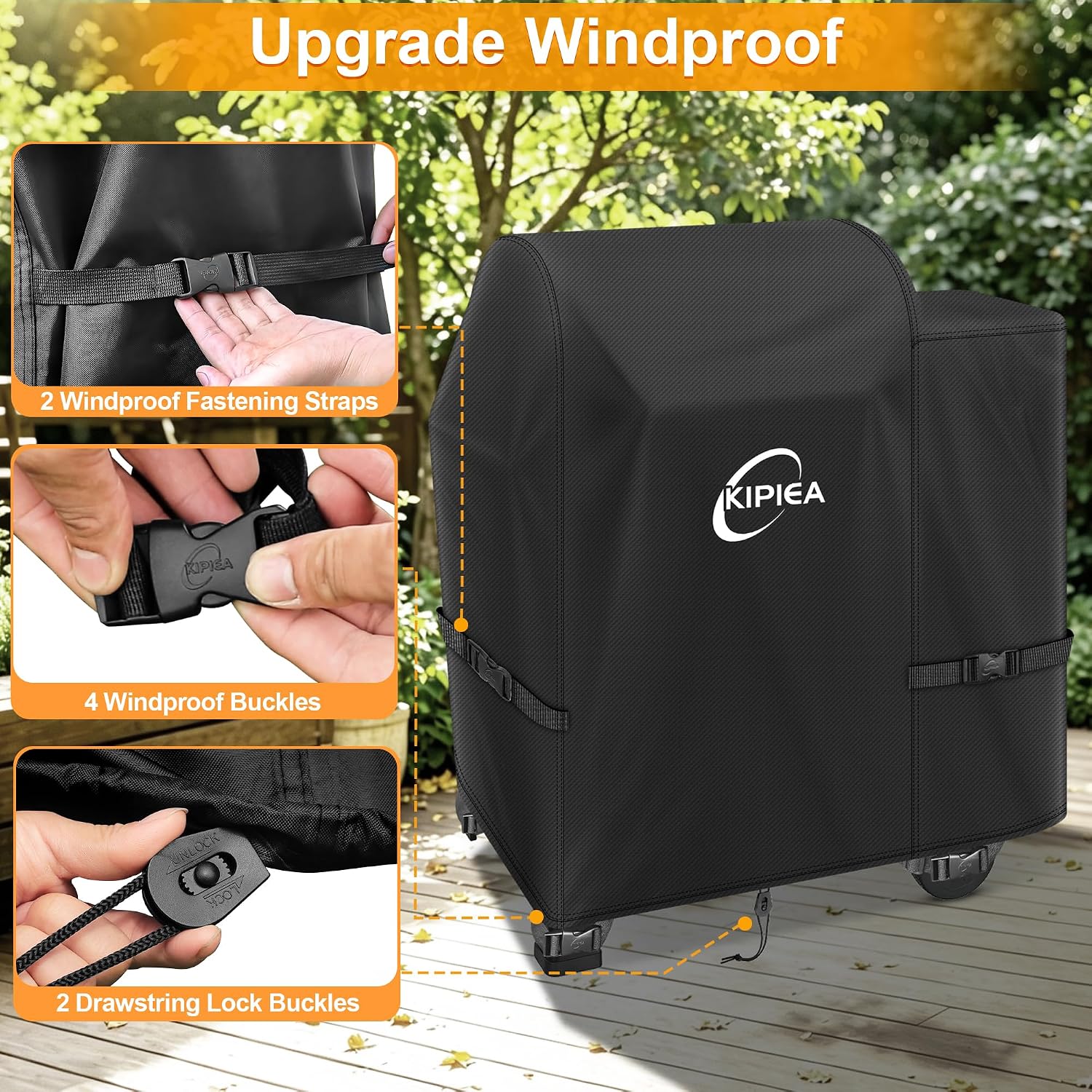 600D Vertical Smoker Cover for Pit Boss 3/4 / 5/7 Series, Waterproof Pellet Grill Cover, 73550, UV Resistant, No Tear, No Fading