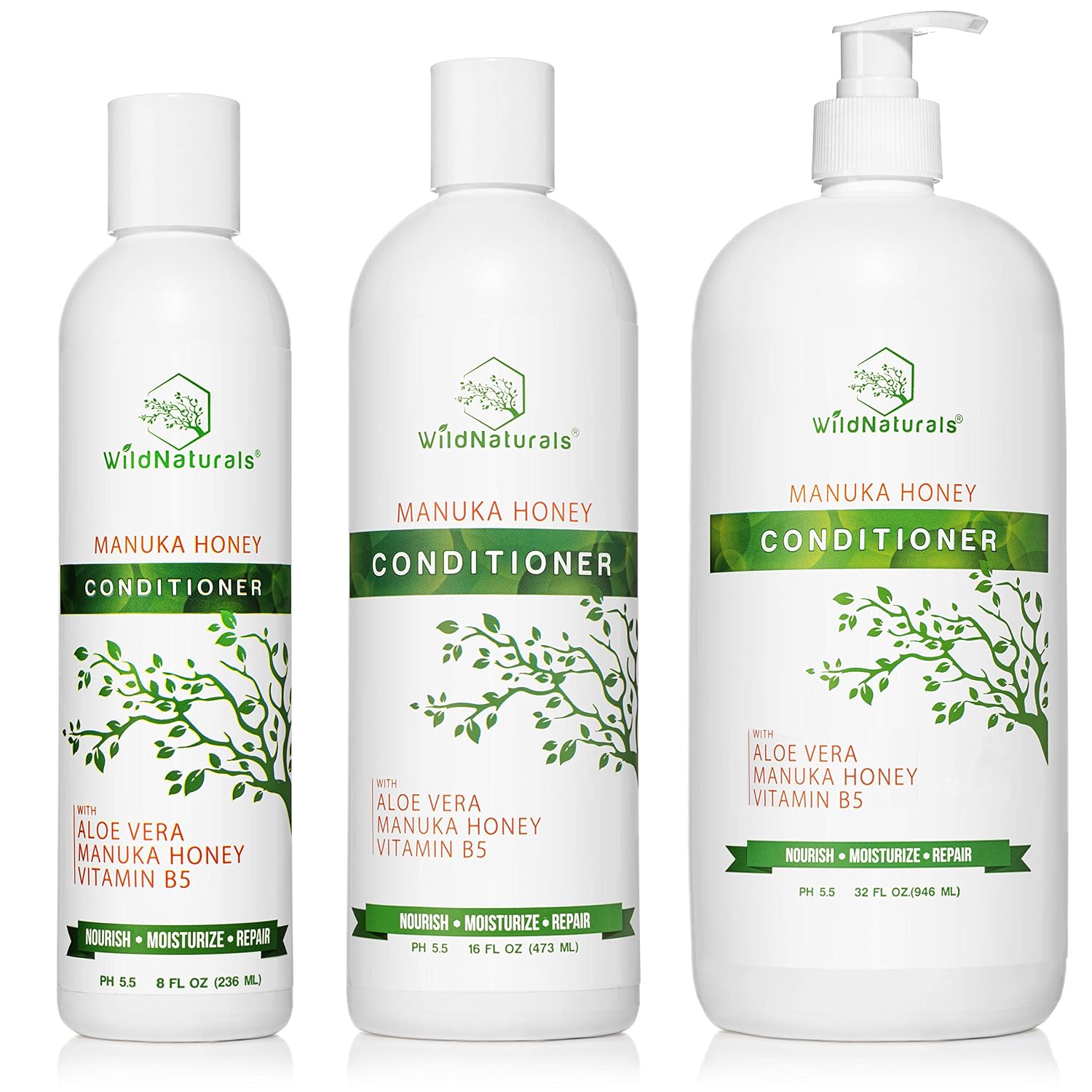 Natural Hydrating Conditioner for Dry & Itchy Scalp - Sulfate Free Dandruff Moisturizing Conditioner with Aloe Vera & Manuka Honey - for Oily Hair & Curly hair - Help Hair Growth with Coconut Oil