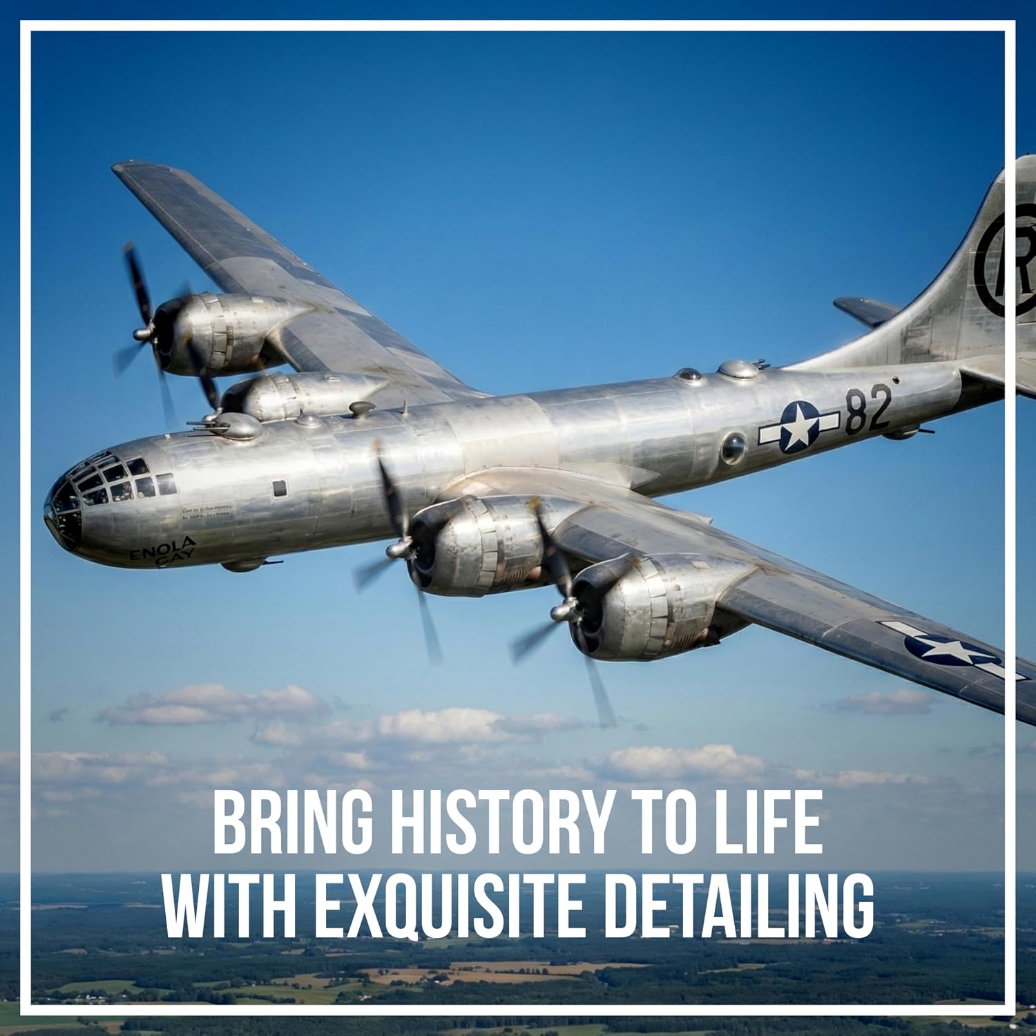 Daron Worldwide Trading B-29 Superfortress Enola Gay Vehicle (1:200 Scale), White
