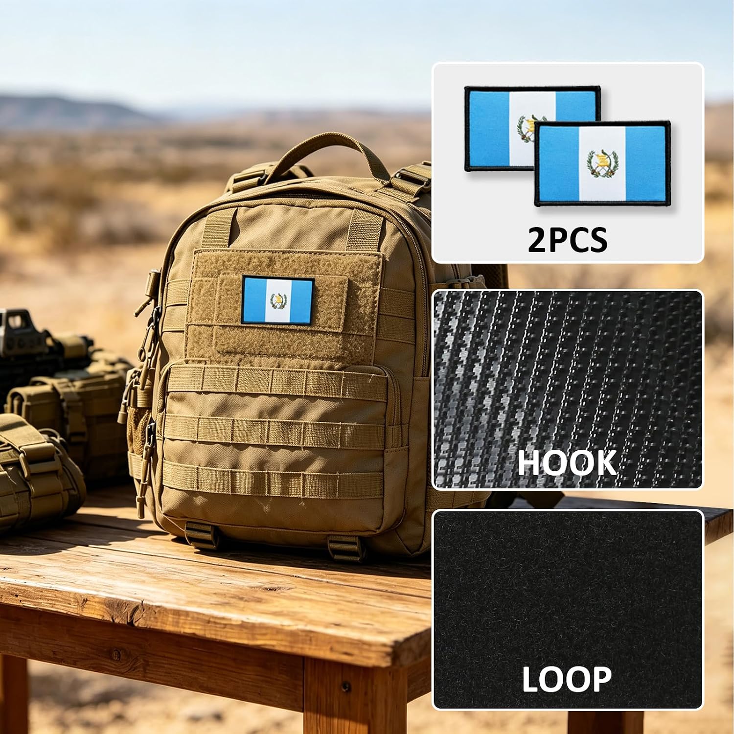 2 Pack Nicaragua Flags Patch Nicaraguans Flag Patches Patriotic Military Team Tactical Patch 3×2 Inch