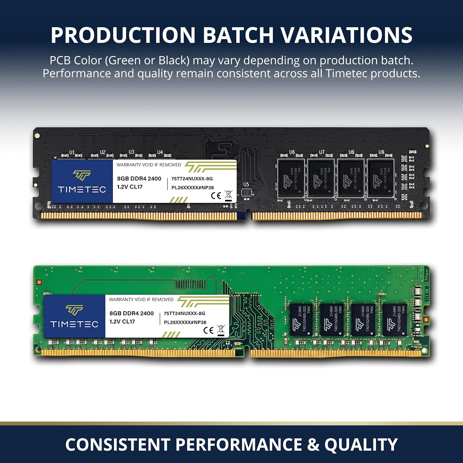 Timetec 16GB DDR4 2400MHz (PC4-2400T) PC4-19200 UDIMM Desktop RAM – 288-Pin 1.2V CL17 Non-ECC Unbuffered DIMM Memory Module Upgrade